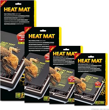 Exo Terra Heat Mat Self-Regulating Reptile Heating Pad for Terrariums, Conductive Source for Reptiles & Amphibians, Fast Warm-Up, Safe & Energy Efficient, Even Distribution 16W
