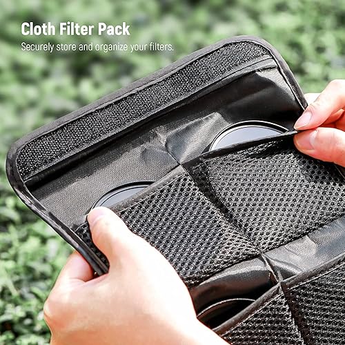 Miniatura 38 de Neewer Kit de filtro de lente ND de 1.929 in: UV, CPL (polarización circular), FLD, ND2, ND4, ND8, parasol de lente y tapa de lente compatible