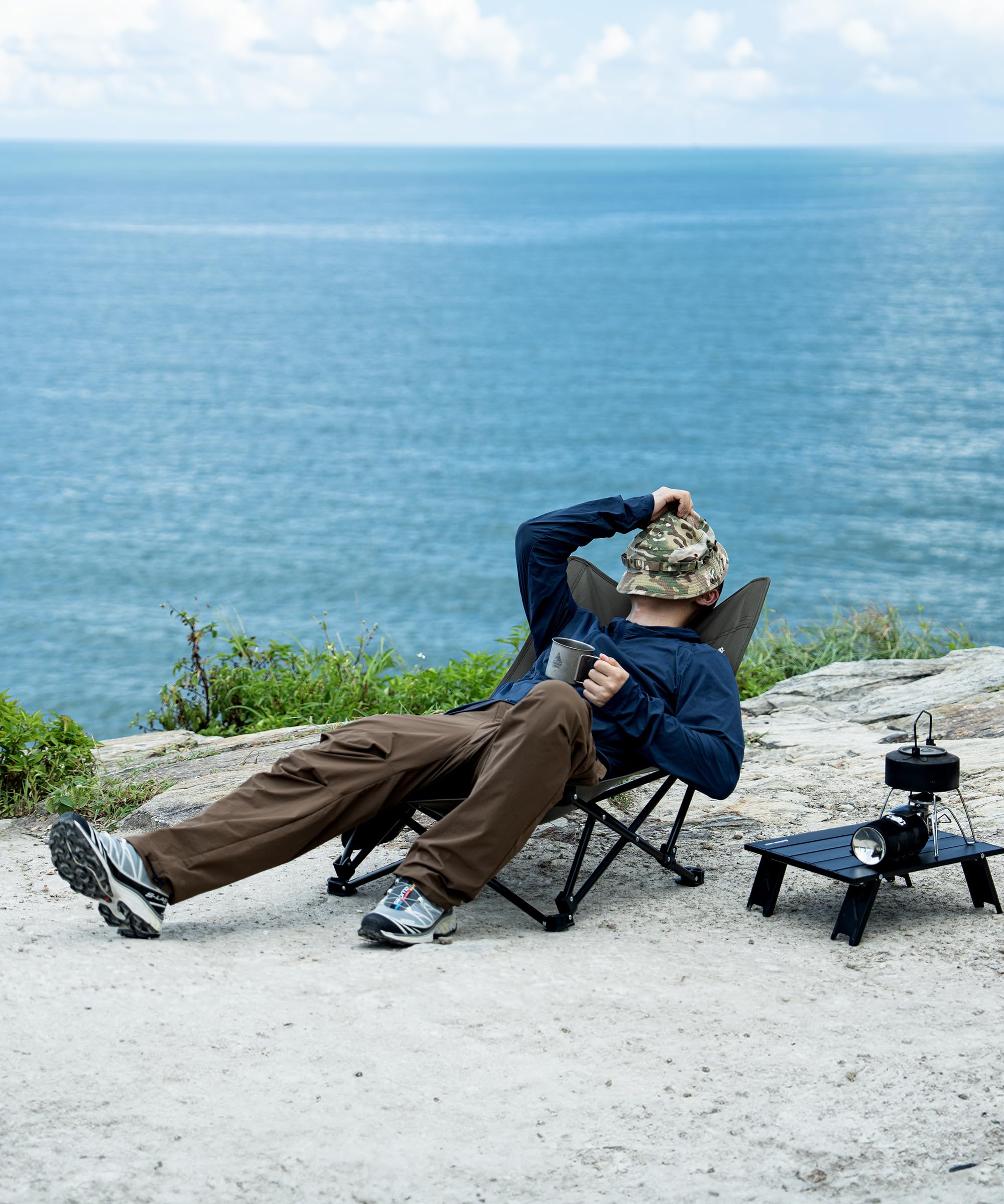 Amazon.co.jp: OneTigris RIVIERA キャンプローチェア 焚き火