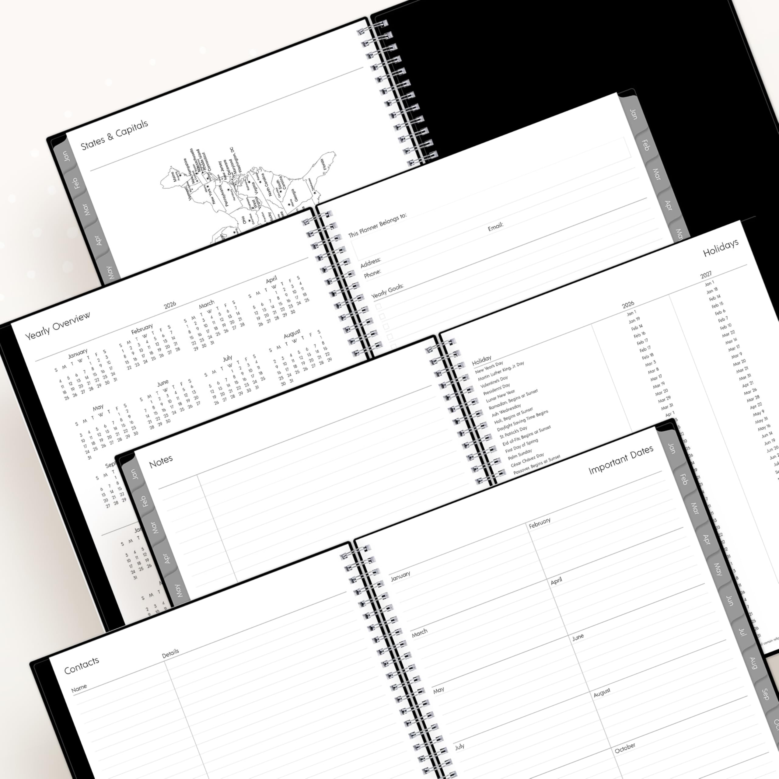 Blue Sky 2026 Monthly Planner Calendar January 2026 - December 2026 8 x 10 Monthly Layout Flexible Cover — view 4