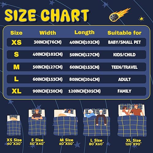 Vista 3 de Just A Boy Who Loves Planets Solar System Space Throw Blanket Fannel Fleece Super Soft Funny Blanket Travel Throw Blanket for Bed Couch Sofa 40 x 30