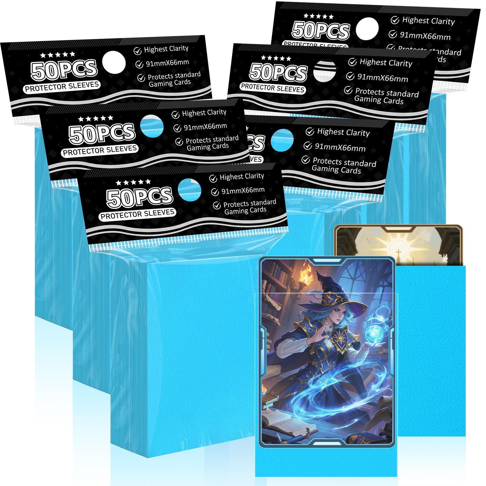 best card sleeves for playing Quiver Time 200 Apollo Standard Clear Card Sleeves fits Magic: The Gathering Cards and Other TCG Cards