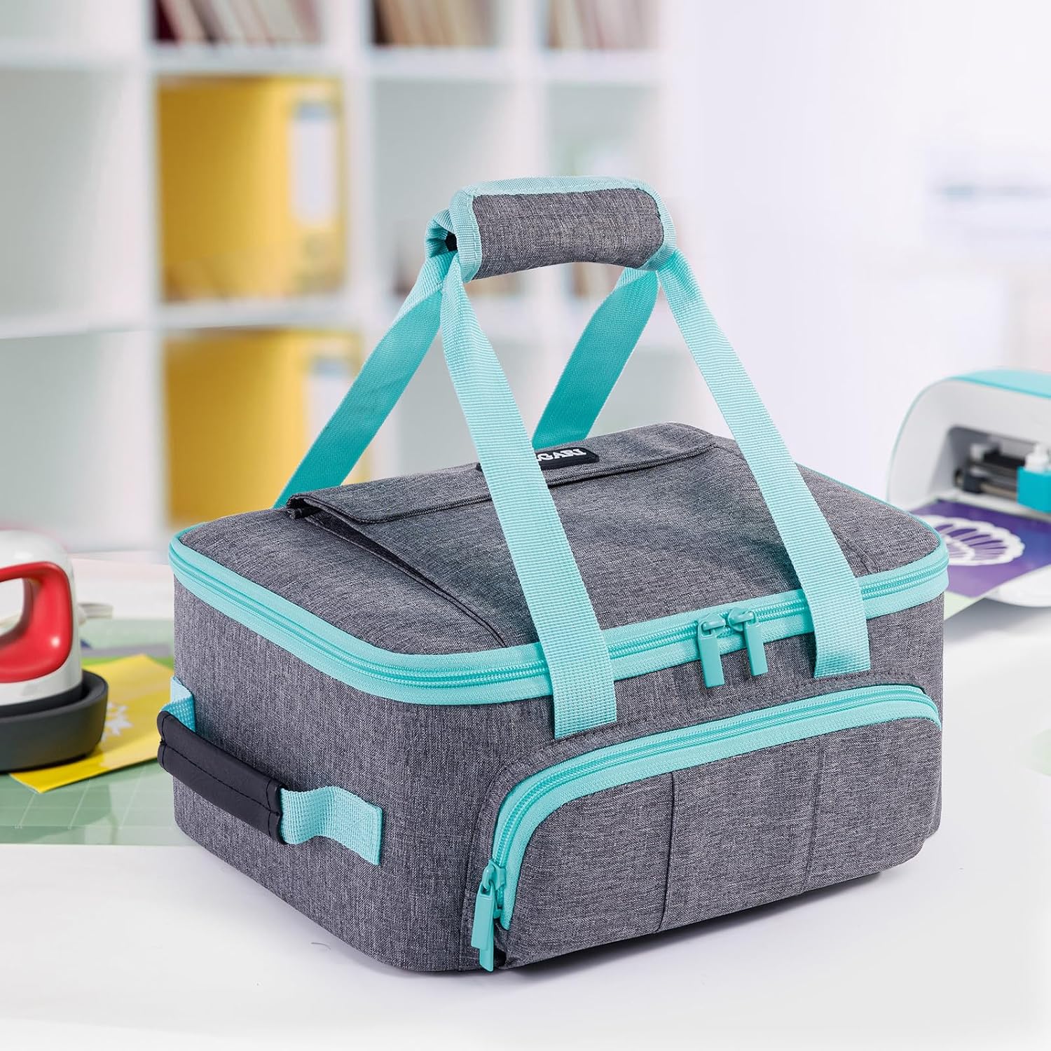 Carrying Case for Cricutt Joy, Portable Craft Storage Bag Organizer with Pockets for Tools and Accessories