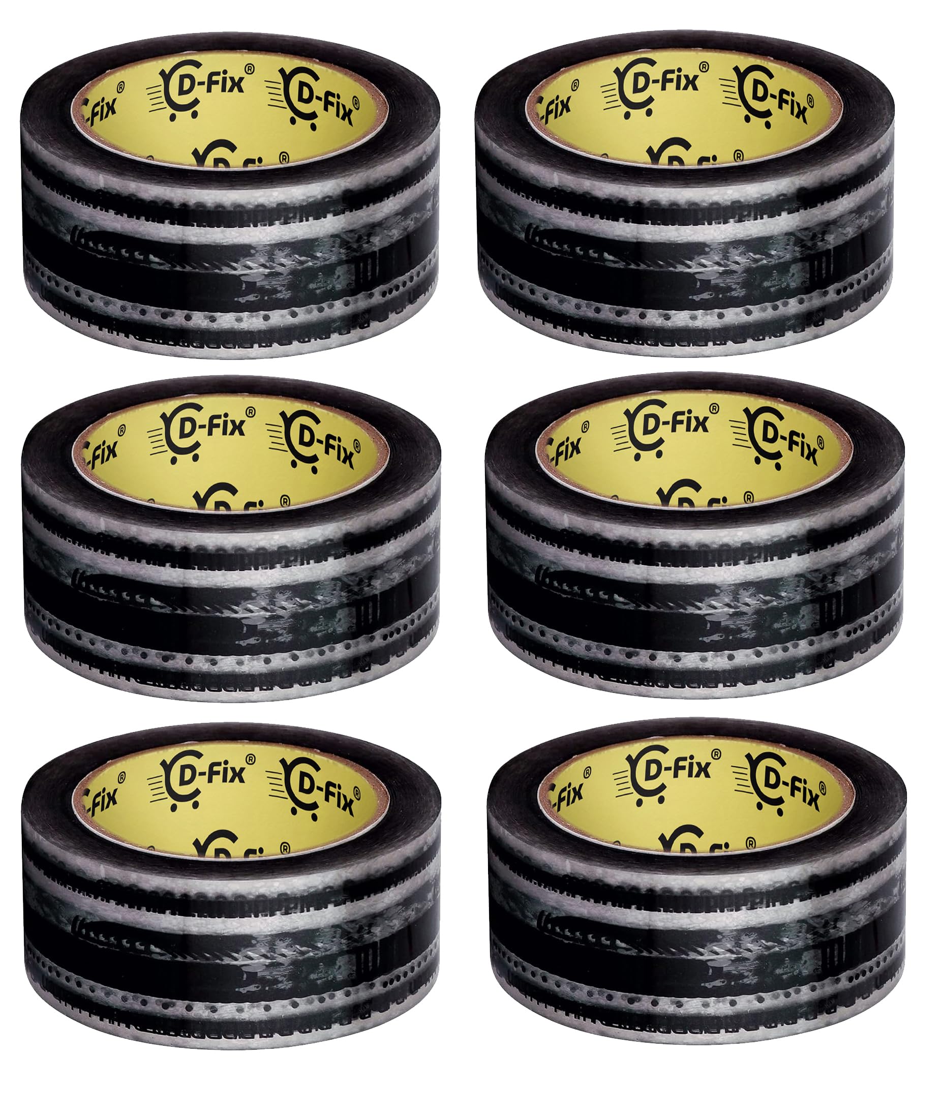 D-fix -3 Roll Per Pack- Self-Adhesive Amazon Transparent Printed Packing Cello Tape - 65 Meters in Length - 48mm (2 Inch) Width, BOPP Industrial Packaging Tape for E-Commerce Box Packing,