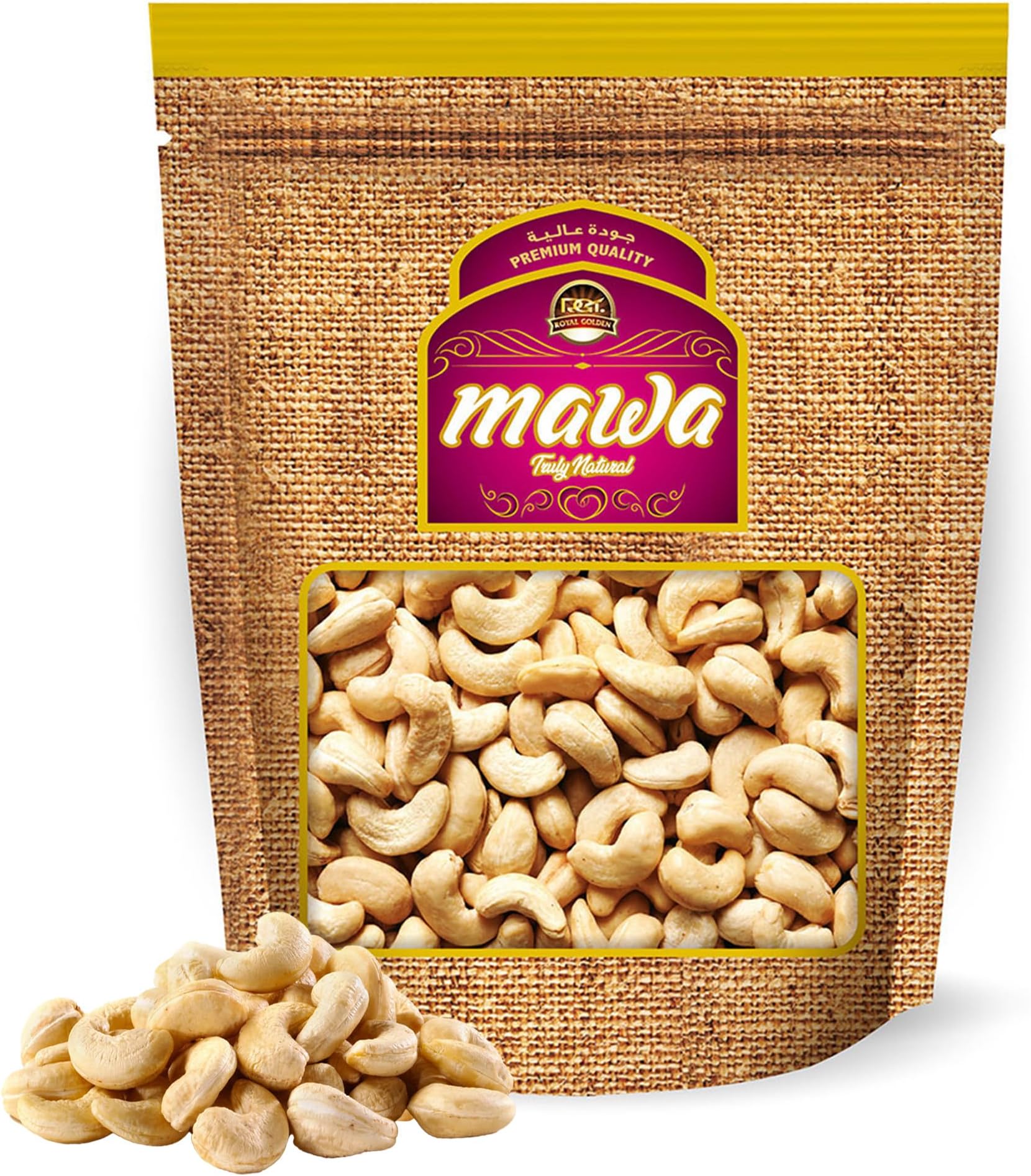 Mawa Premium Raw Cashew Nuts 1kg | Cashew Nuts Raw & Crunchy Plant Protein | Good for snacking and cooking | Whole Indian Cashew W320 size | 100% Natural | Re sealable zipper pouch 1kg