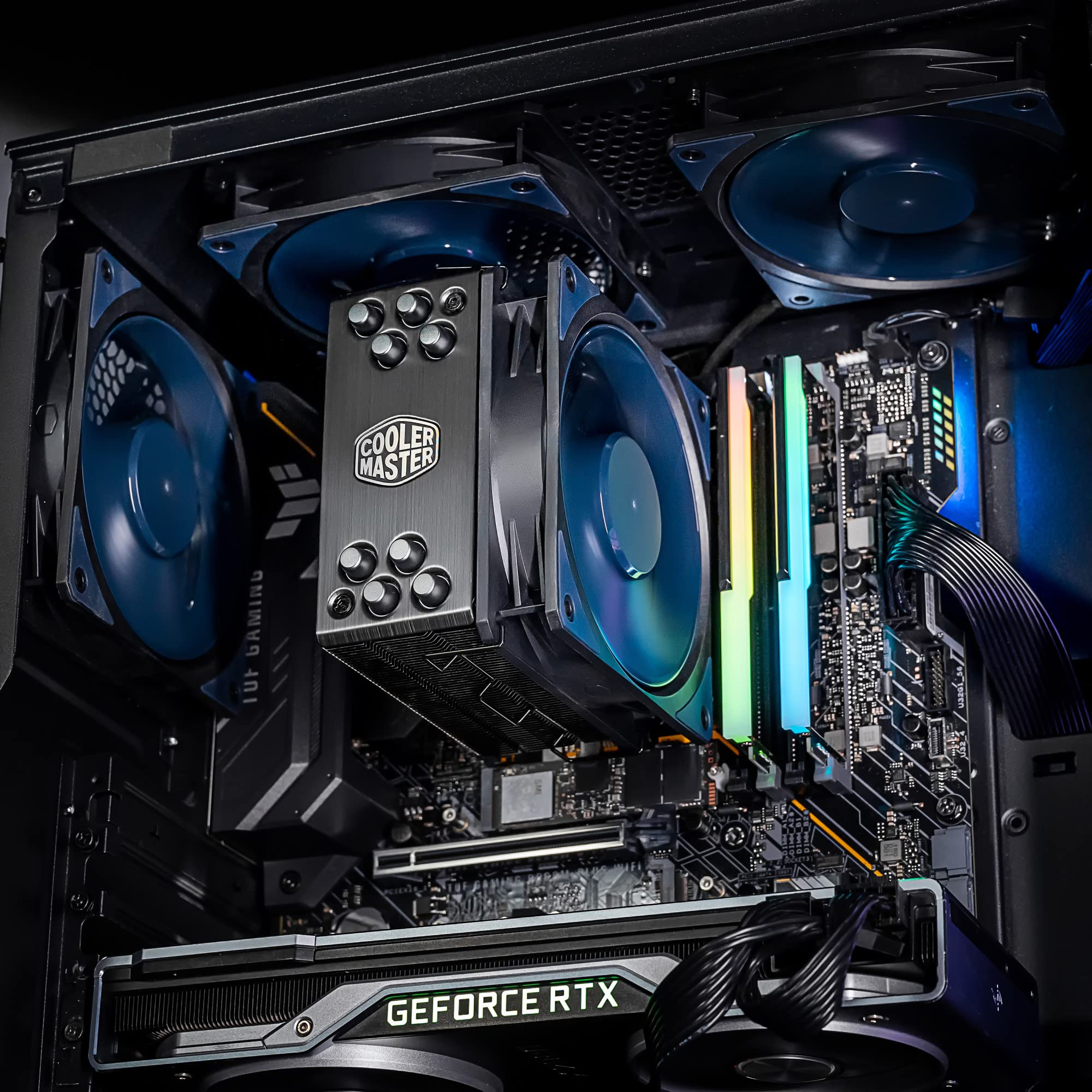 Cooler Master Mobius 120 Ventilador de Caja - Ring Blade Design (PWM), Rodamiento Dinámico de Bucle Ultraduradero (Máx. 63,1CFM, 2,69 mmH2O, 22,6 dBA), Marco Biselado Enfocado al Flujo de Aire - Negro