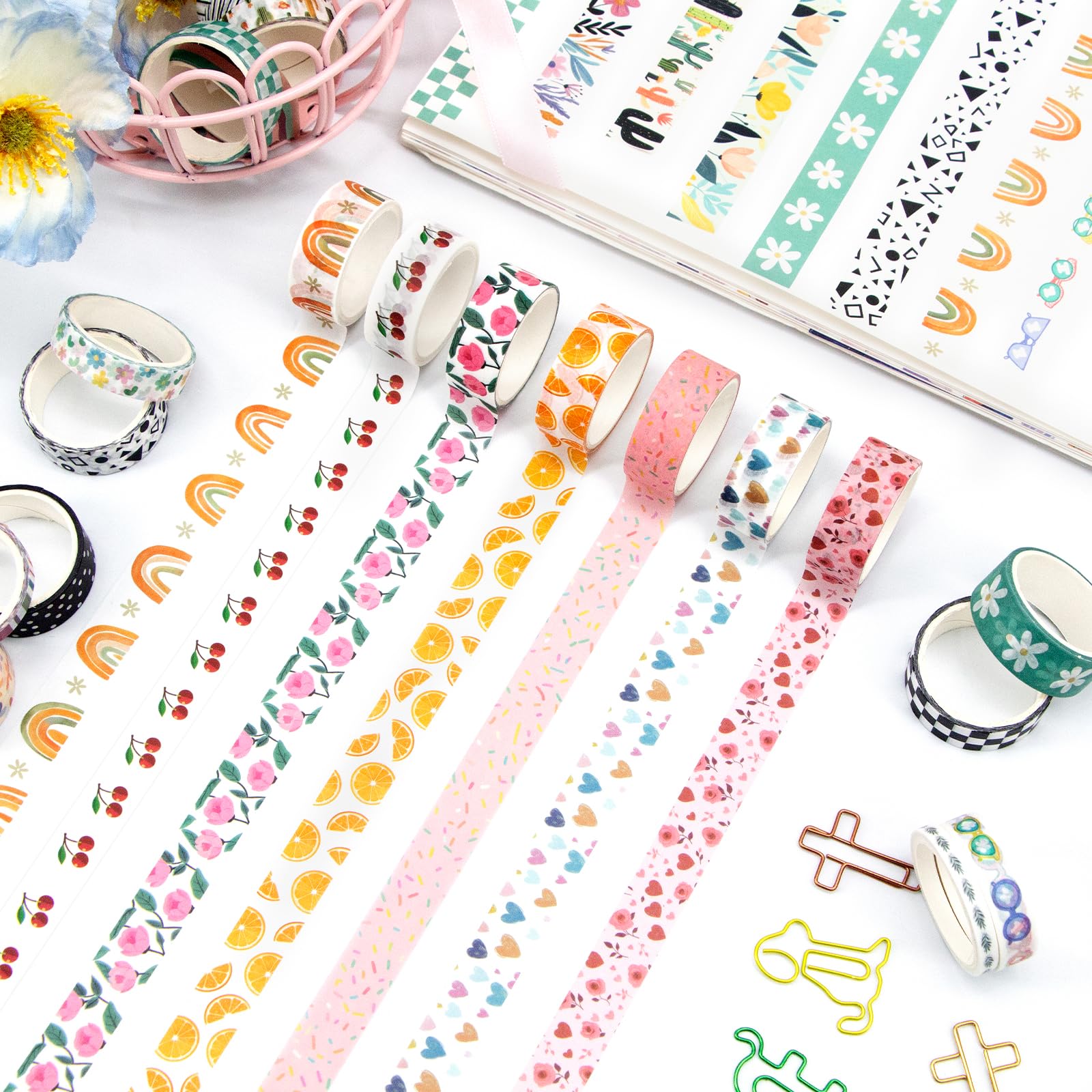 MOOKER Washi Tape Set - 55 Rolls Holiday Decorative Tape -3