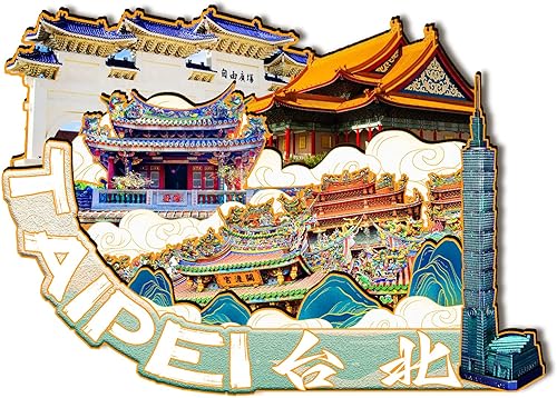 China Taipei imán de madera 3D imanes de nevera viajes coleccionables recuerdos decoraciones artesanías hechas a mano - 2