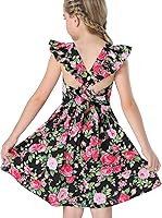 Vista 260 de Vestido de verano para niña, de algodón, con diseño floral