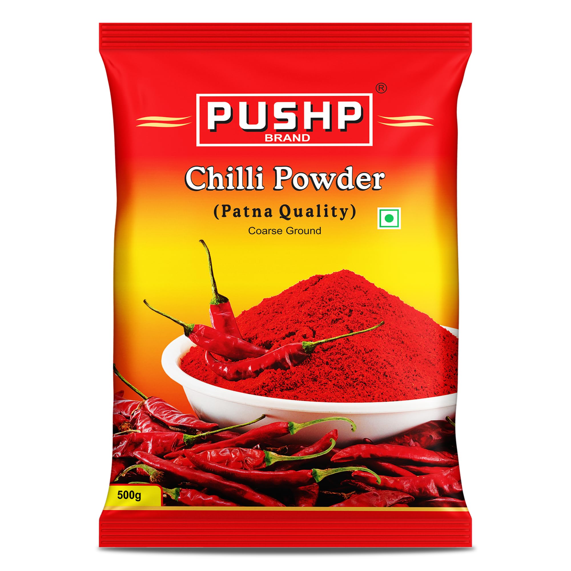 Pushp Brand Patna Paprika Red Chili Powder (500 Gm (Pack Of 1)