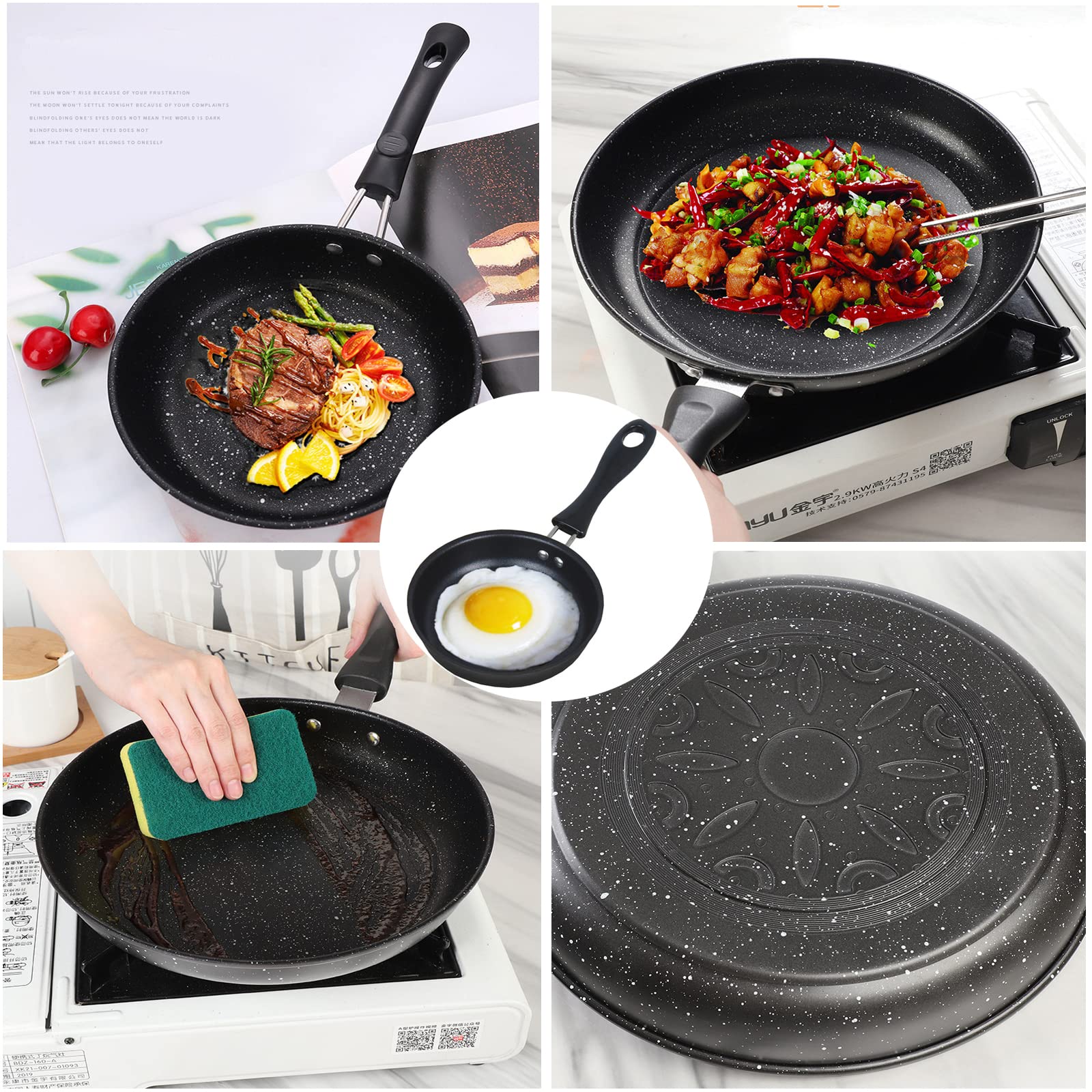 Yootiko Mini Pfanne 12cm - Antihaftbeschichtet Perfekt Für Eier & Speck