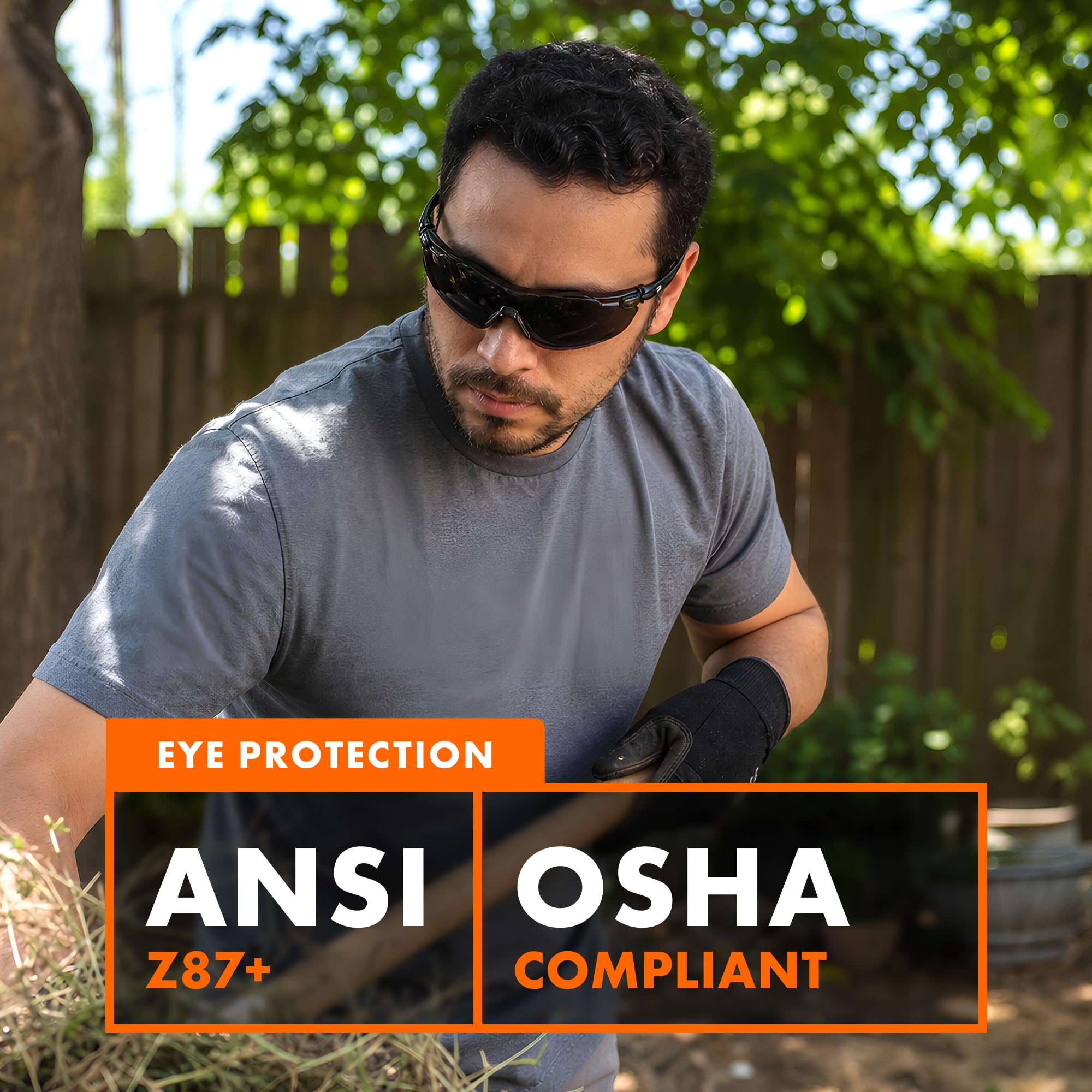 OPTIFENSE™ VS3 - Gafas de seguridad antivaho, transparentes y tintadas, ANSI Z87+ (clic para ver la opción de marco/lente)
