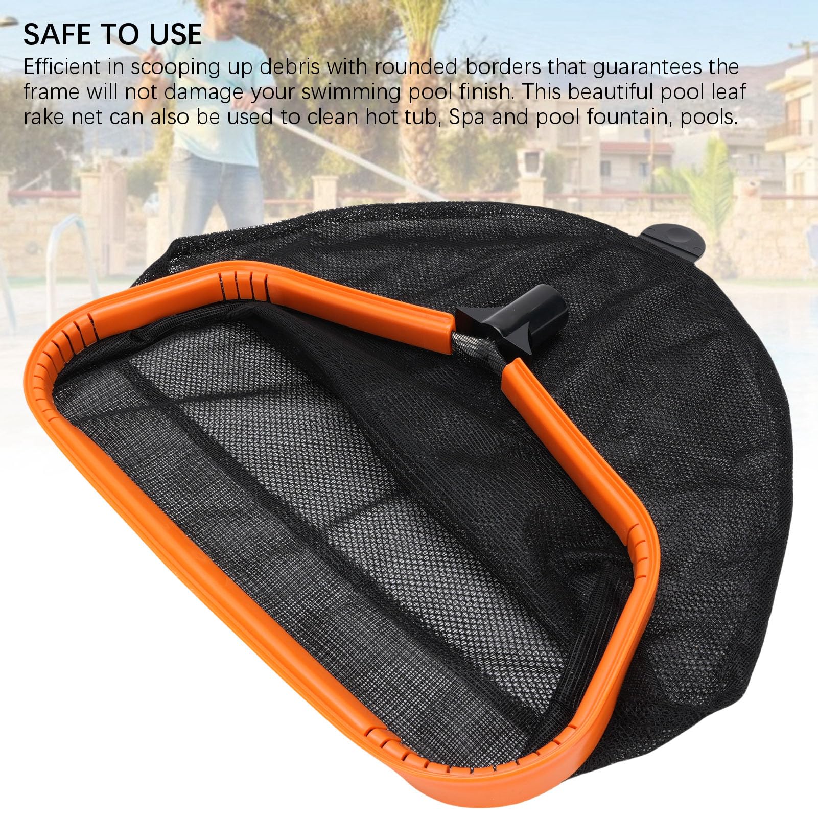 Épuisette de Piscine avec Sac à Mailles Fines et Cadre en Aluminium pour Un Nettoyage Rapide et Un ramassage Efficace des débris.