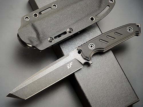 Miniatura 2 de Eafengrow EF129 Cuchillo de hoja fija, hoja tanto de acero DC53, mango G10, cuchillos fijos de espiga completa, cuchillo recto para campamento,