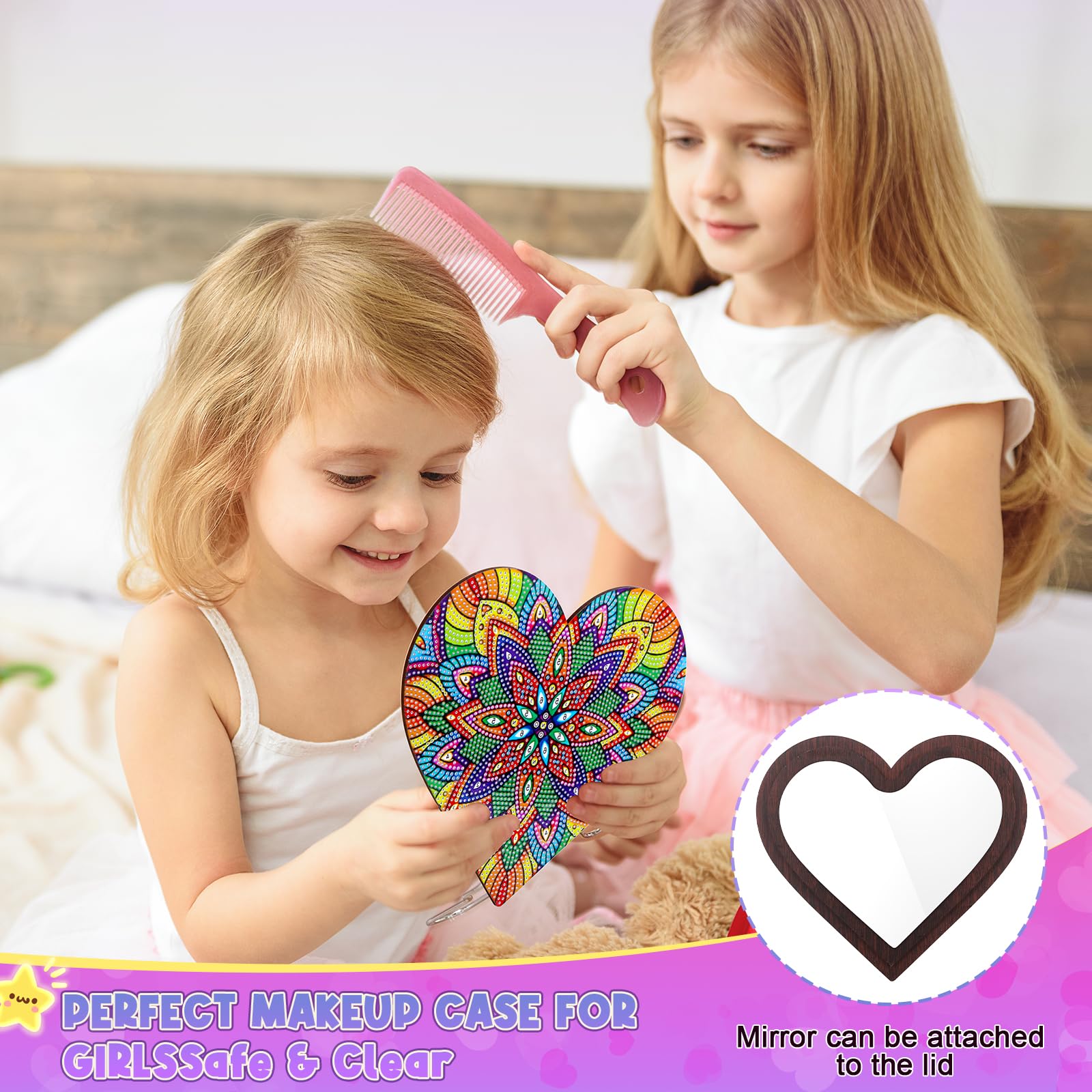 Set De Diario Secreto Con Pintura De Diamantes Para Niñas Y Niños – 2 Cuadernos A5 Con 100 Páginas – Kit De Manualidades Creativas Para 6 A 12 Años