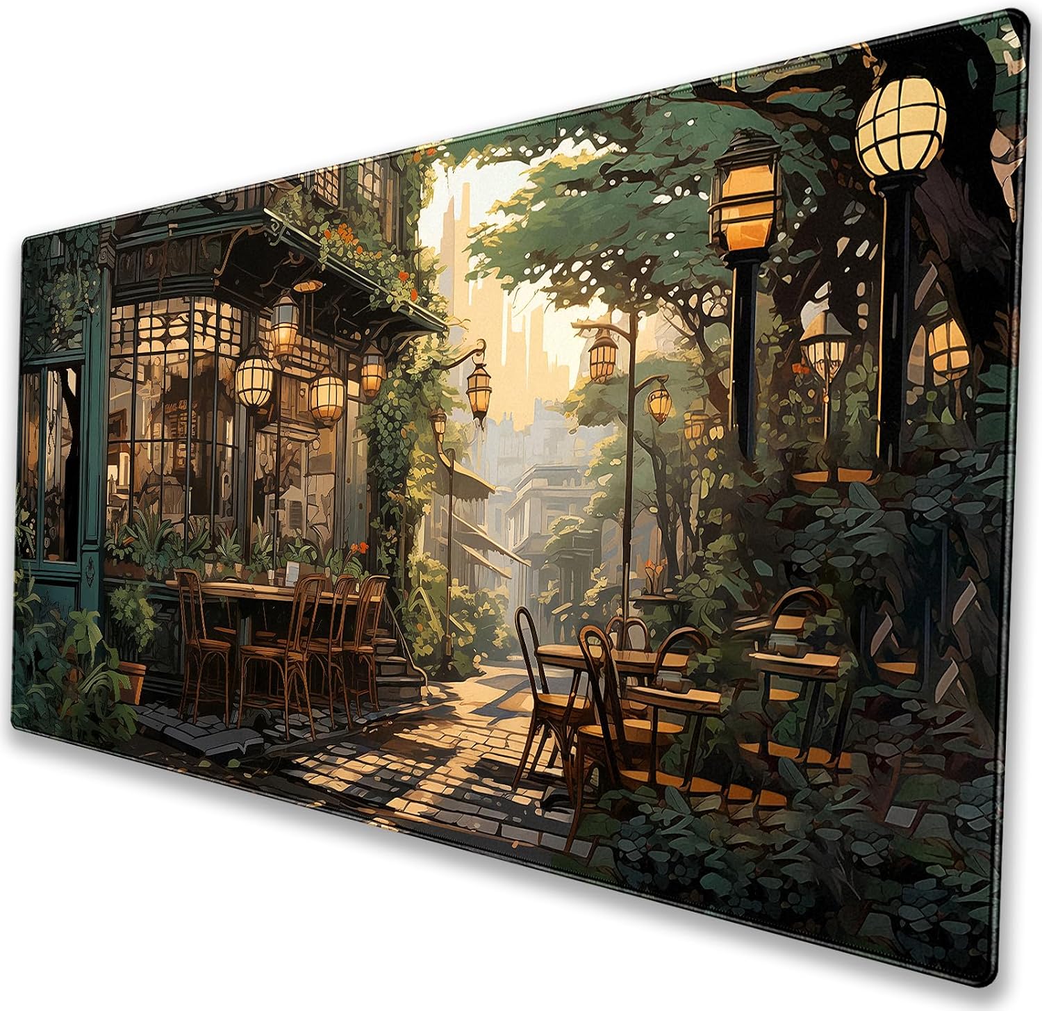 Extended Gaming Mouse Pad XL, Anime Street Desk Pad Mat 31.5x15.7, Non-Slip