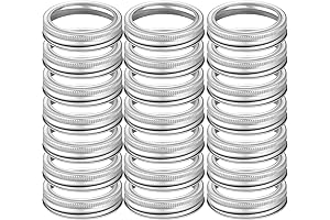 42 Pack Rustproof Regular Mouth Canning Rings for Secure Sealing of Mason Jars Small Mouth