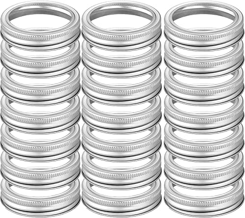 42 anillos para conservas de boca ancha, anillos para tarros de masón de boca ancha, tapas de metal de repuesto para tarros Mason de boca grande (42