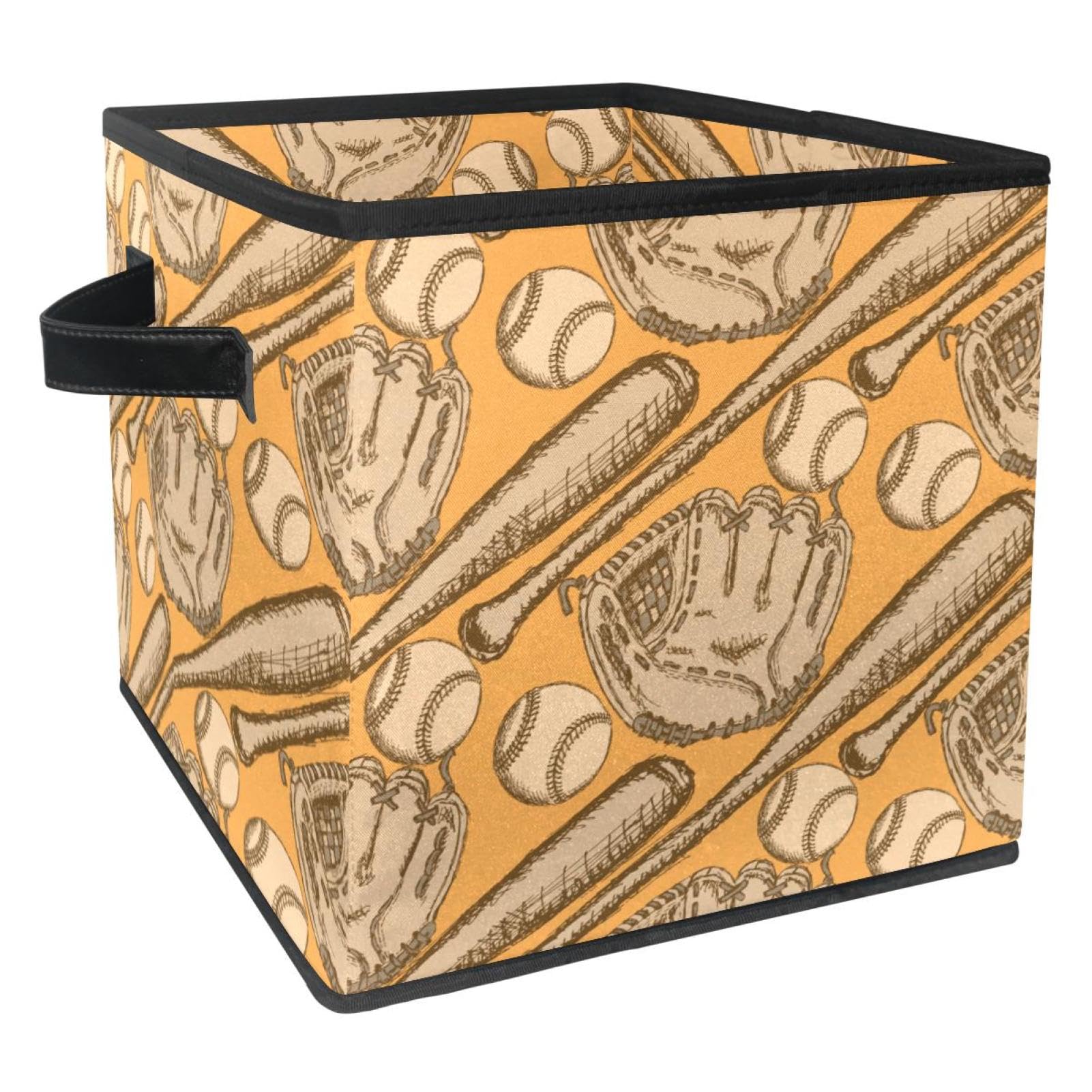 Bacs de rangement pliables avec poignées pour ranger vêtements et jouets de chambre