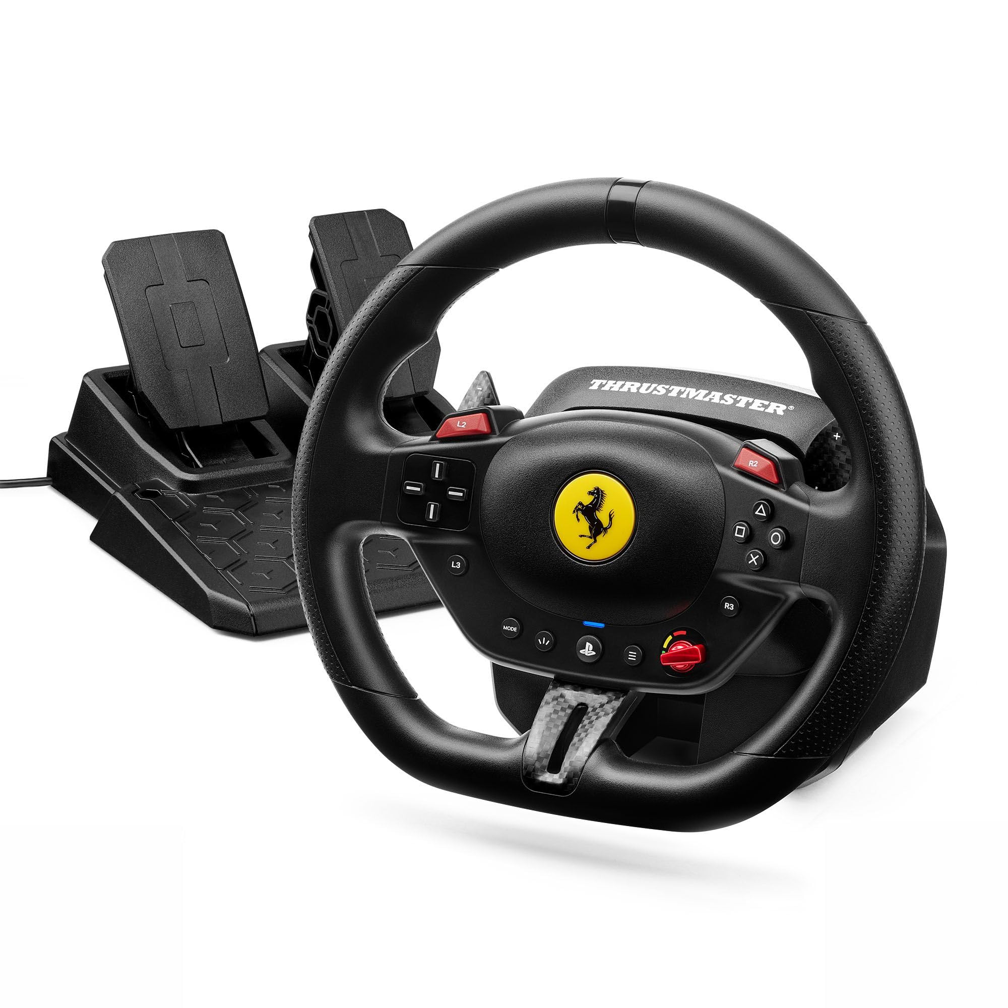 Thrustmaster T98 Ferrari 296 GTB Racing Wheel & Pedals – Official Ferrari Licensed Wheel for PS5