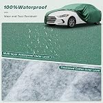 GUNHYI Car Cover Waterproof All Weather, 16-Layer Heavy Duty Full Exterior Cover with Vents, Spare Windproof Straps & Towel, Winter Snow/Ice/Rain Protection, Fit Coupe Ford Mustang, Chevrolet Camaro.