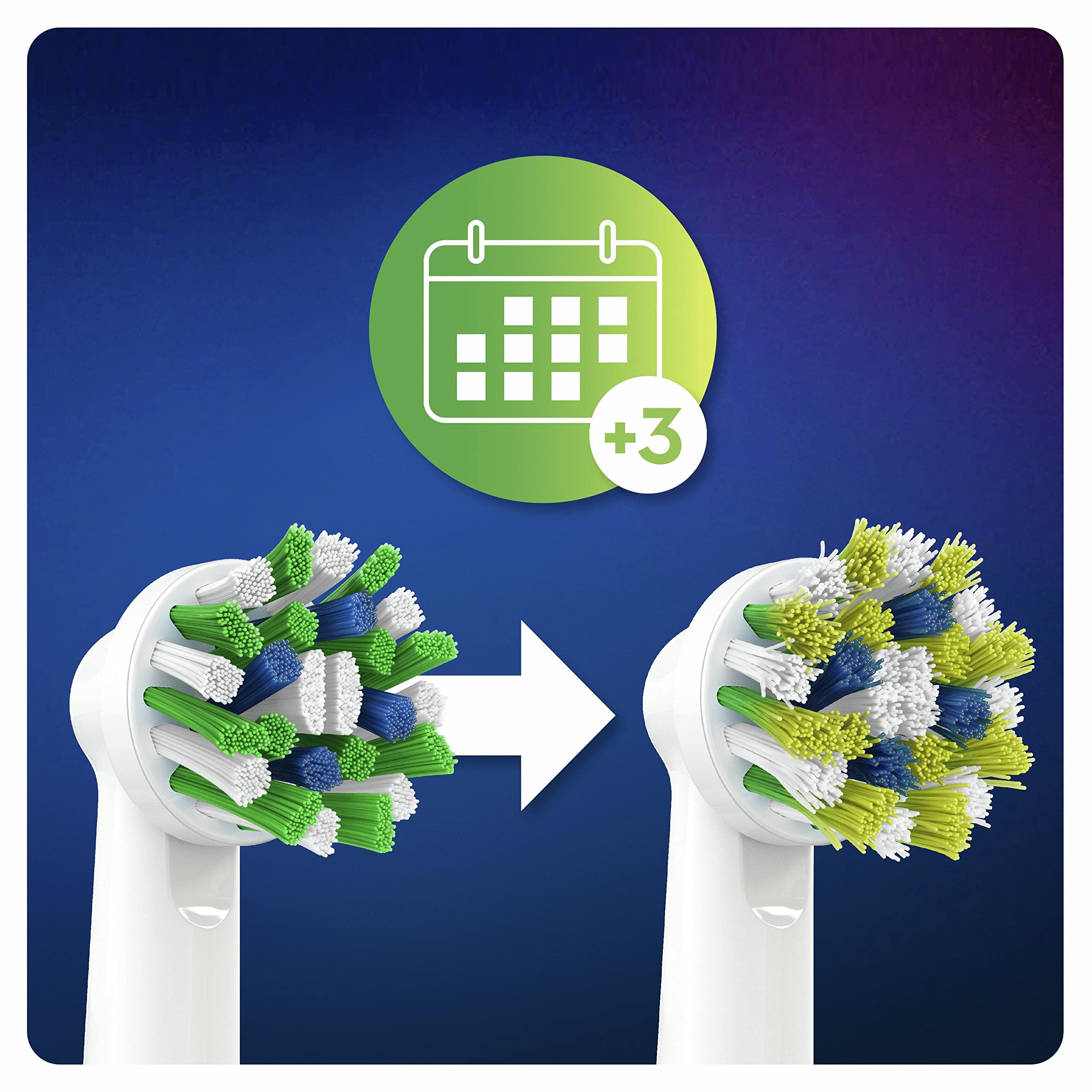 Oral-B CrossAction Testine Di Ricambio Con Tecnologia CleanMaximiser, Confezione Da 10 Pezzi, Pacco Adatto Alla Buca Delle Lettere