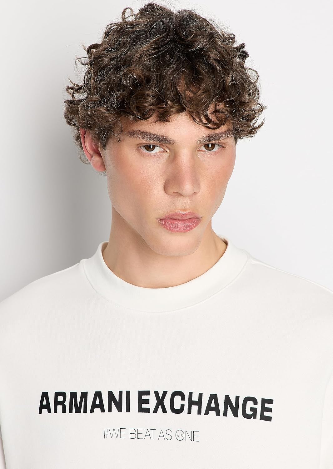 Armani Exchange mens Limited Edition We Beat as One Capsule French Terry Pullover Sweatshirt - Image 5