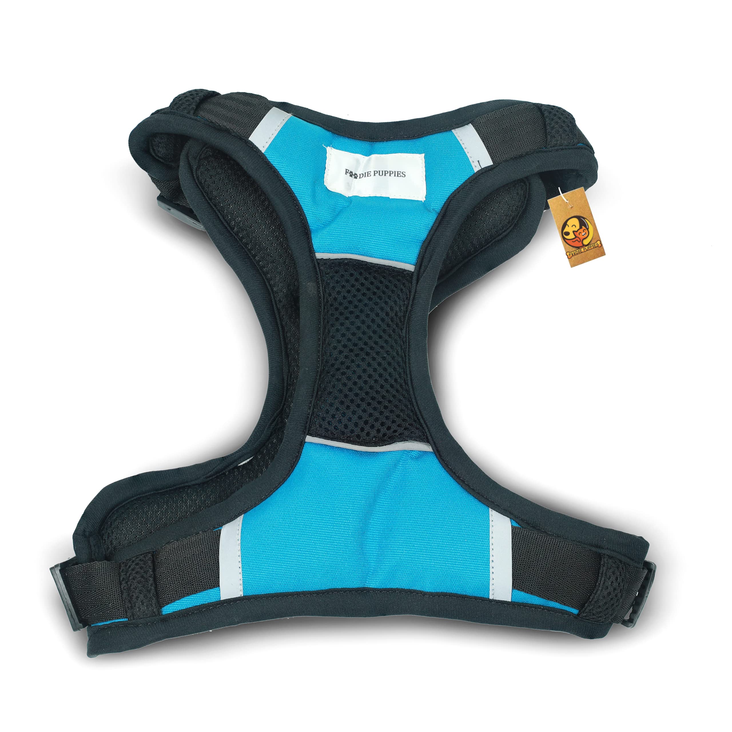 Foodie Puppies Adjustable Breathable Chest Body Four Clip Harness Belt with Handle for Outdoor Walking - No More Pulling, Tugging or Choking for Large to Medium Size Dogs (B09CDPSKR2) Amazon Price History, Amazon Price Tracker