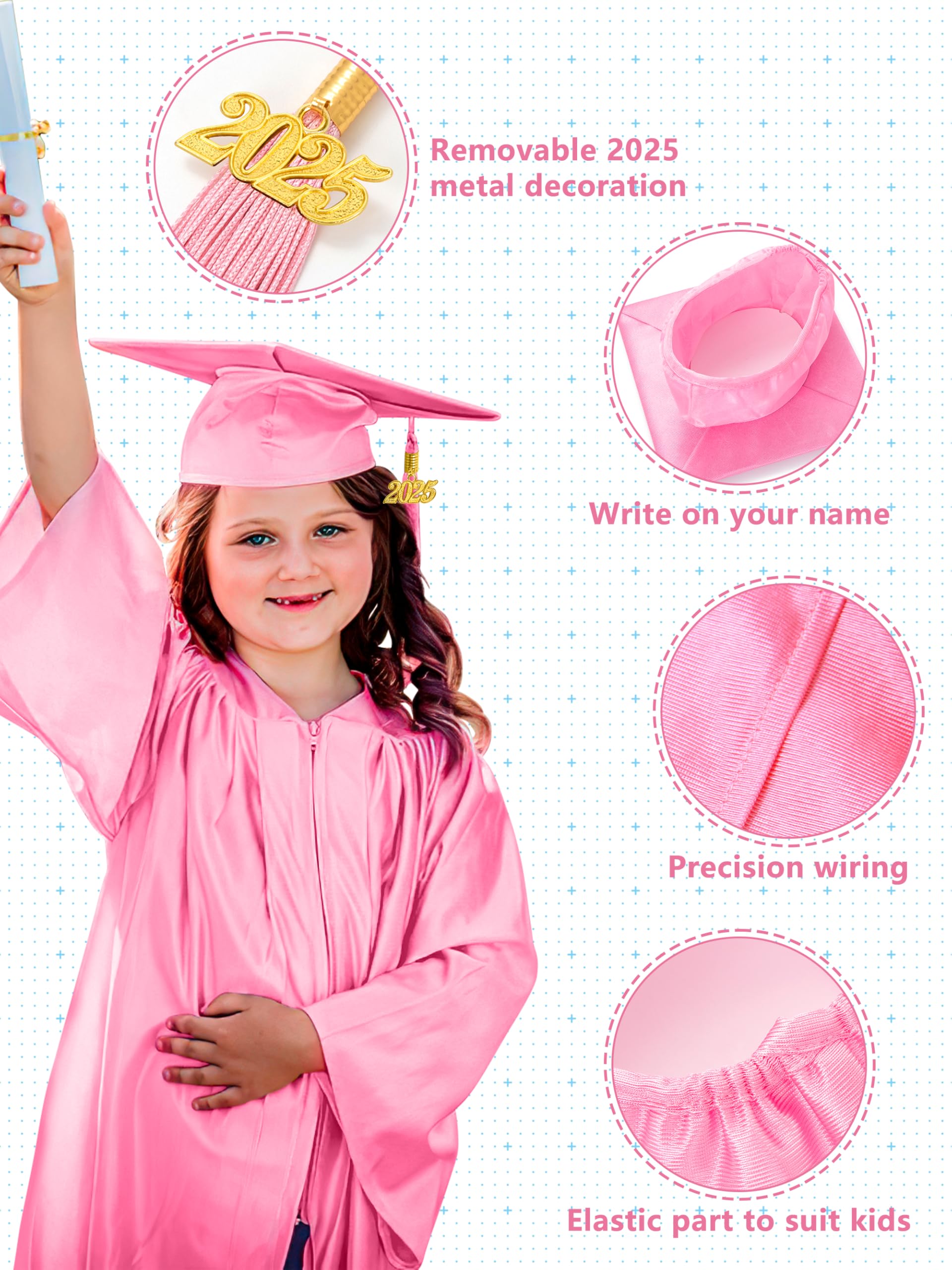 Snapklik.com : QZYL Kindergarten Graduation Cap And Gown Set, 2025 Kids ...