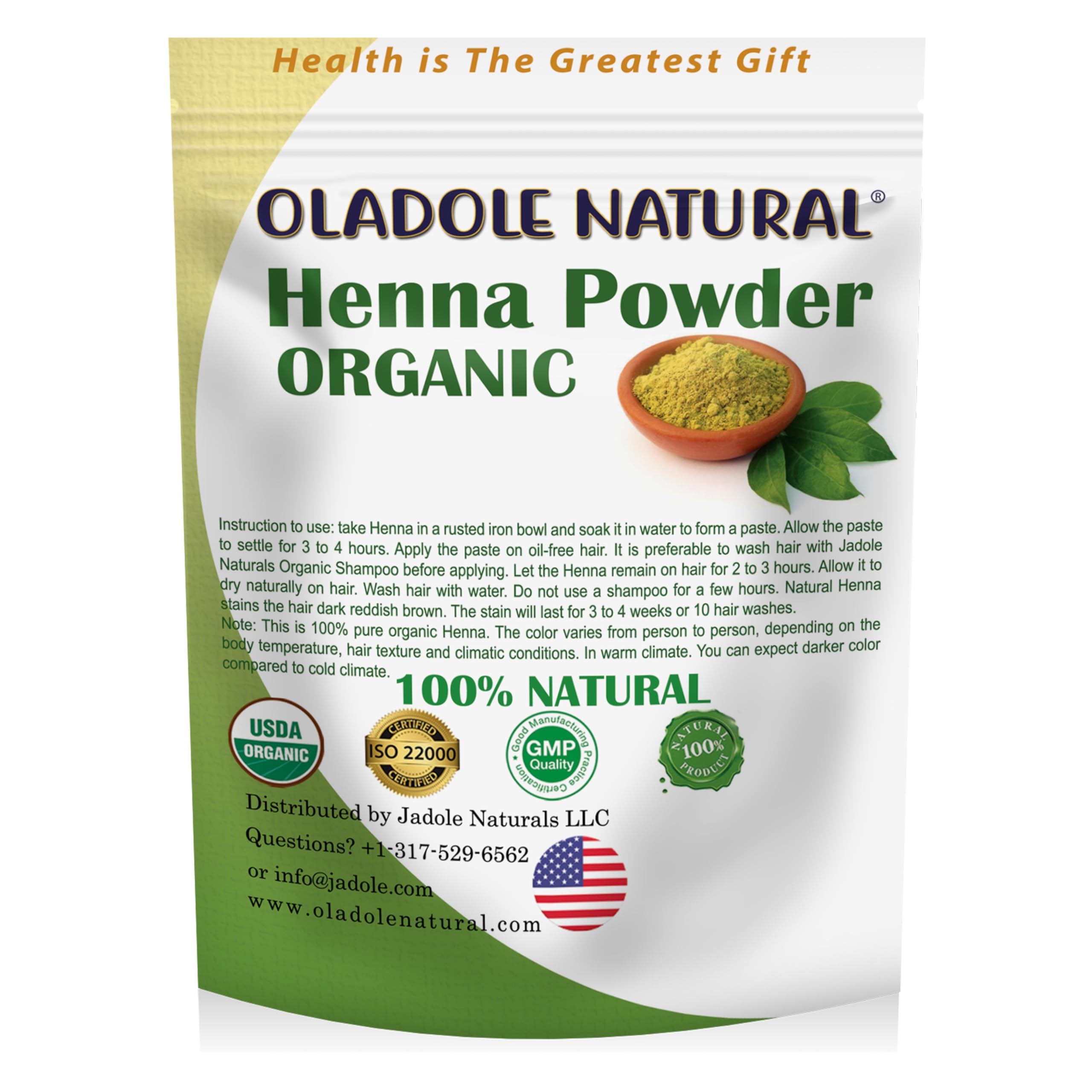 Oladole Natural Henna Powder For Hair- 300g