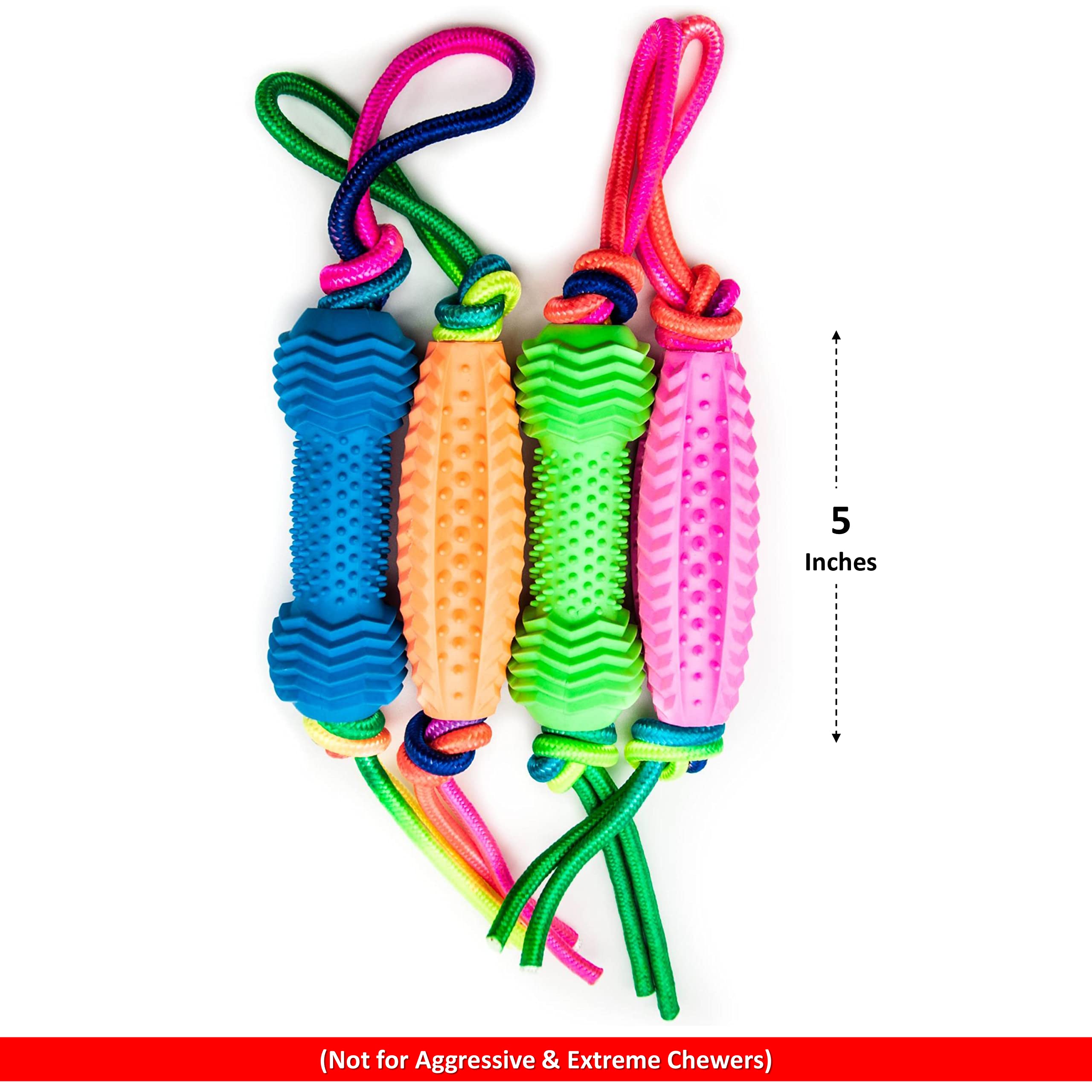 Petopedia 2x Dog Chew Toy with Rope, Puppy Toys from 8 weeks, Small and Medium Dogs, Flexible Bone & Corn, Interactive - Image 4