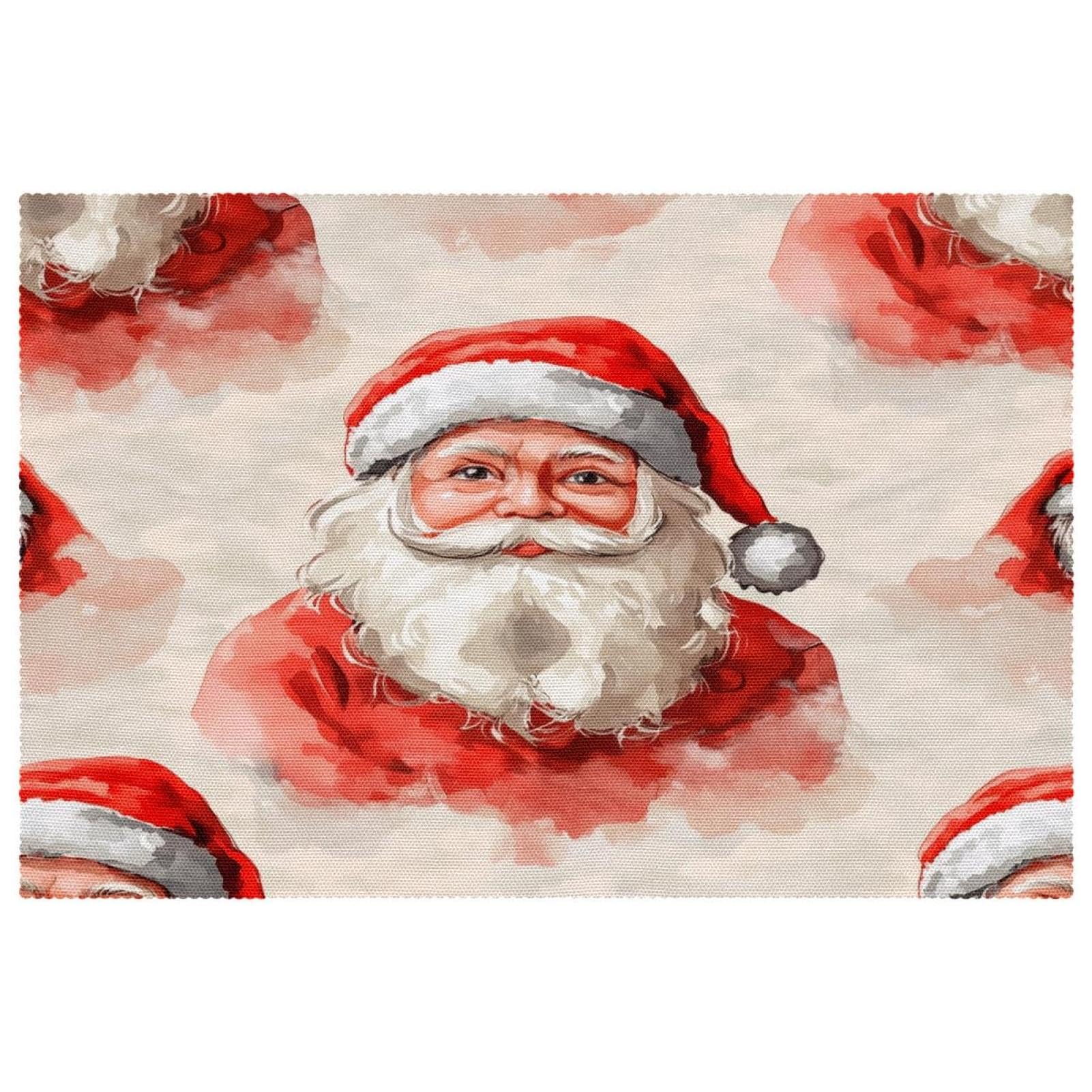 Set de table Noël aquarelle lot de 6 idée cadeau pour décoration de salle à manger d'hiver