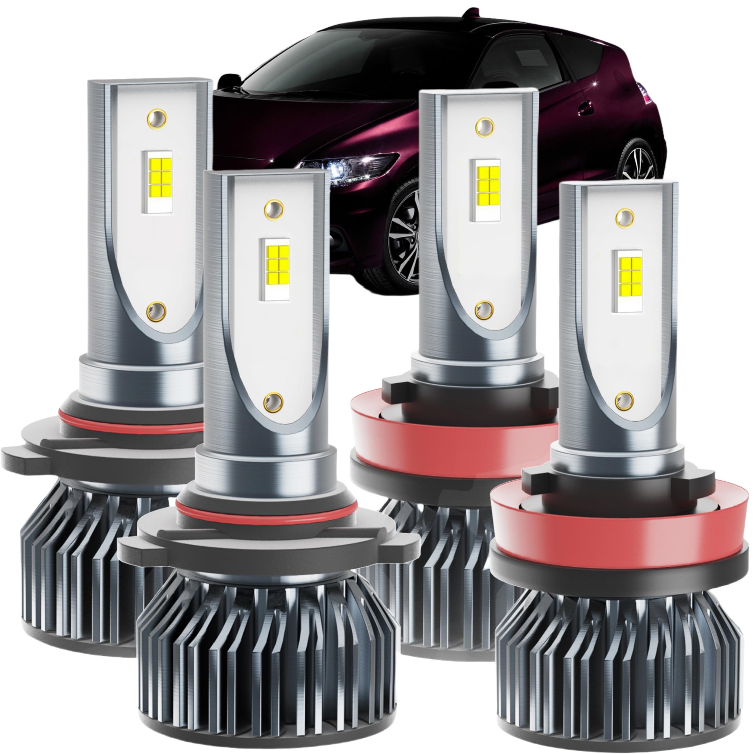CR-Z Dedicated Accessory,Fit for 2011 2012 2013 2014 2015 2016 CR-Z,6000 K Dedicated 05 H 11 L,Plug and Play,No Errors,Pack of 4