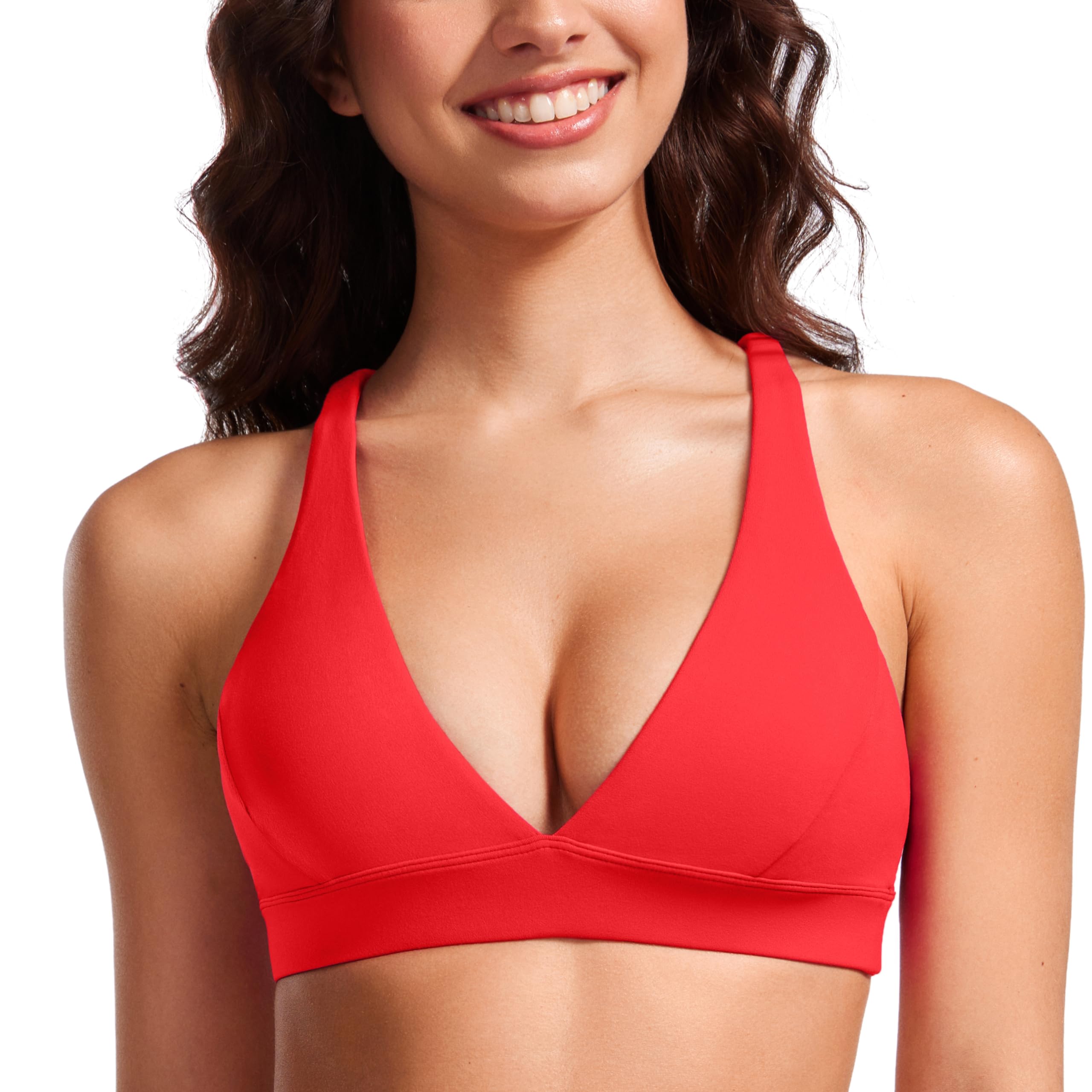 CRZ YOGA Butterluxe Deep V Neck Sports Bras