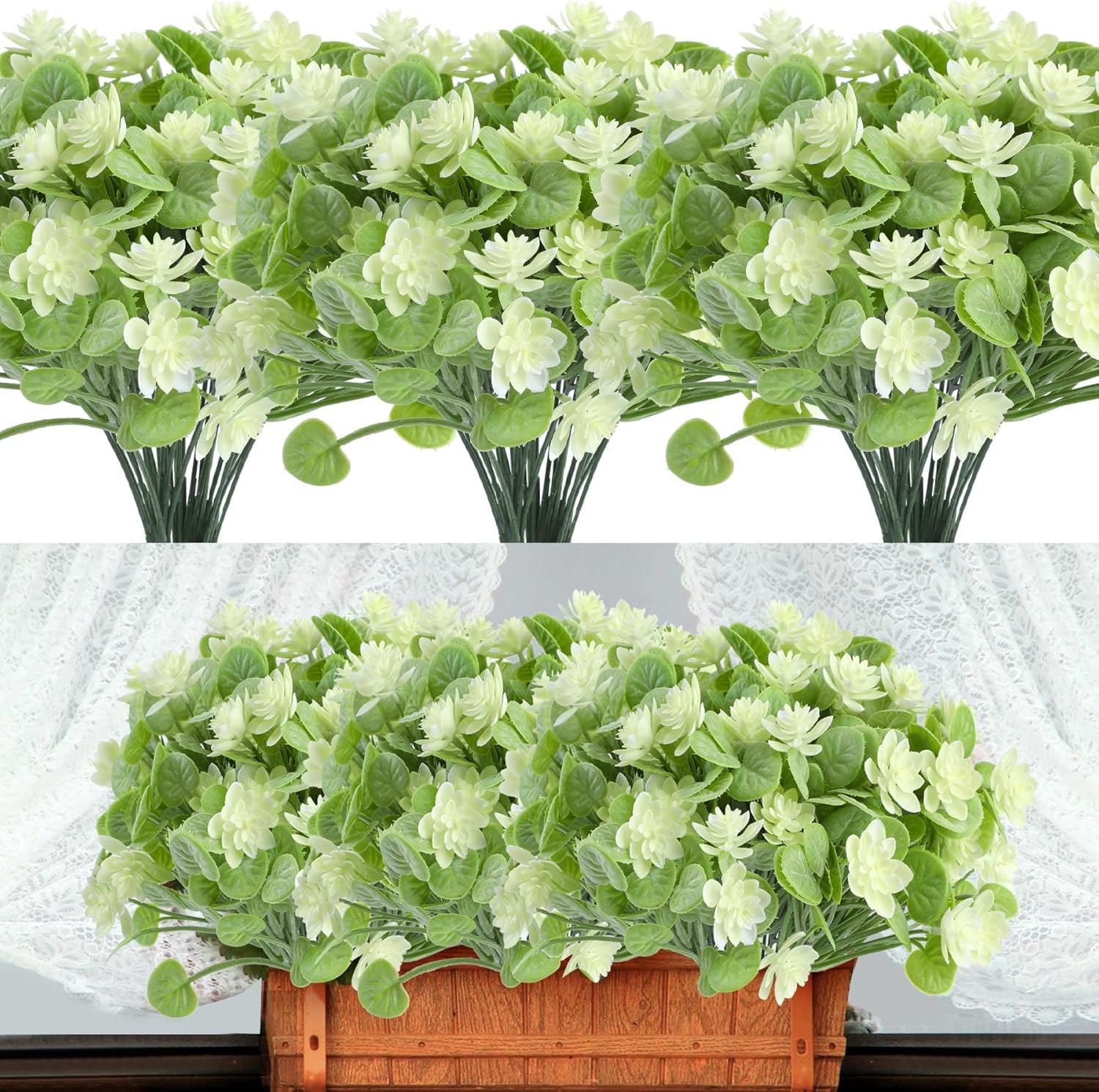 ALAGIRLS Fake Flowers Artificial Greenery plants Outdoors