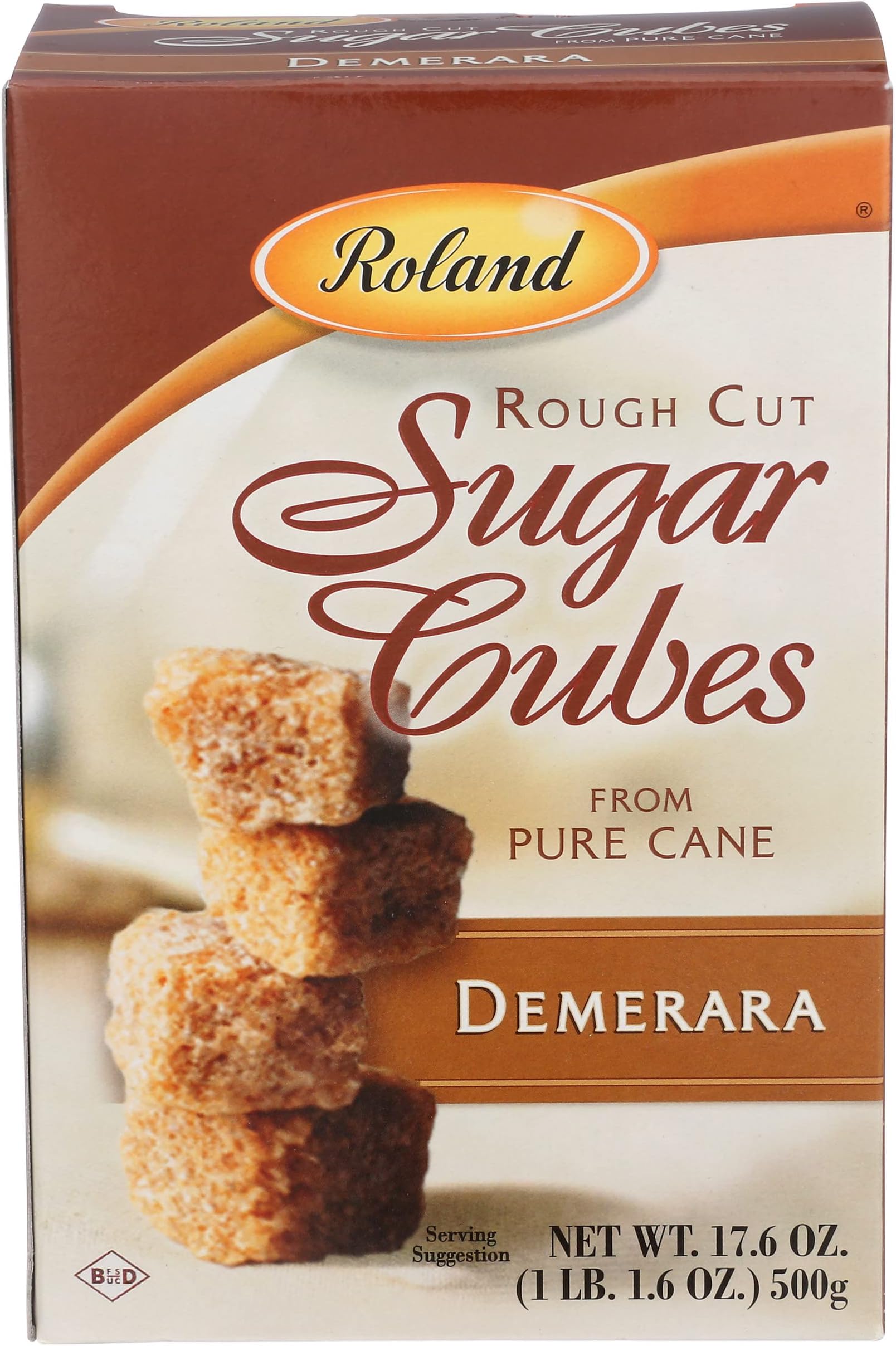 Roland Rough Cut Demerara Sugar Cubes - 17.6 oz