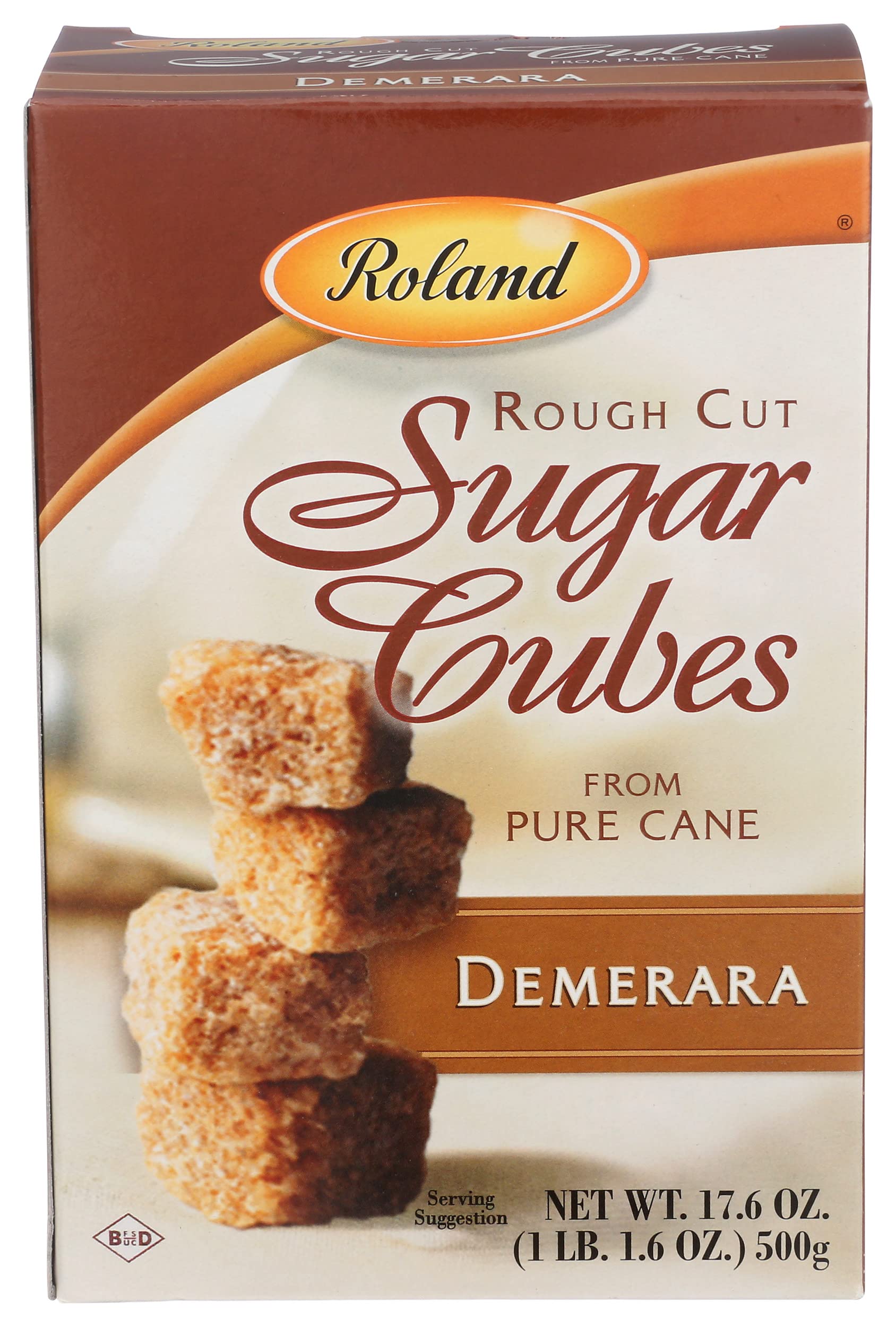 Roland Rough Cut Demerara Sugar Cubes - 17.6 oz