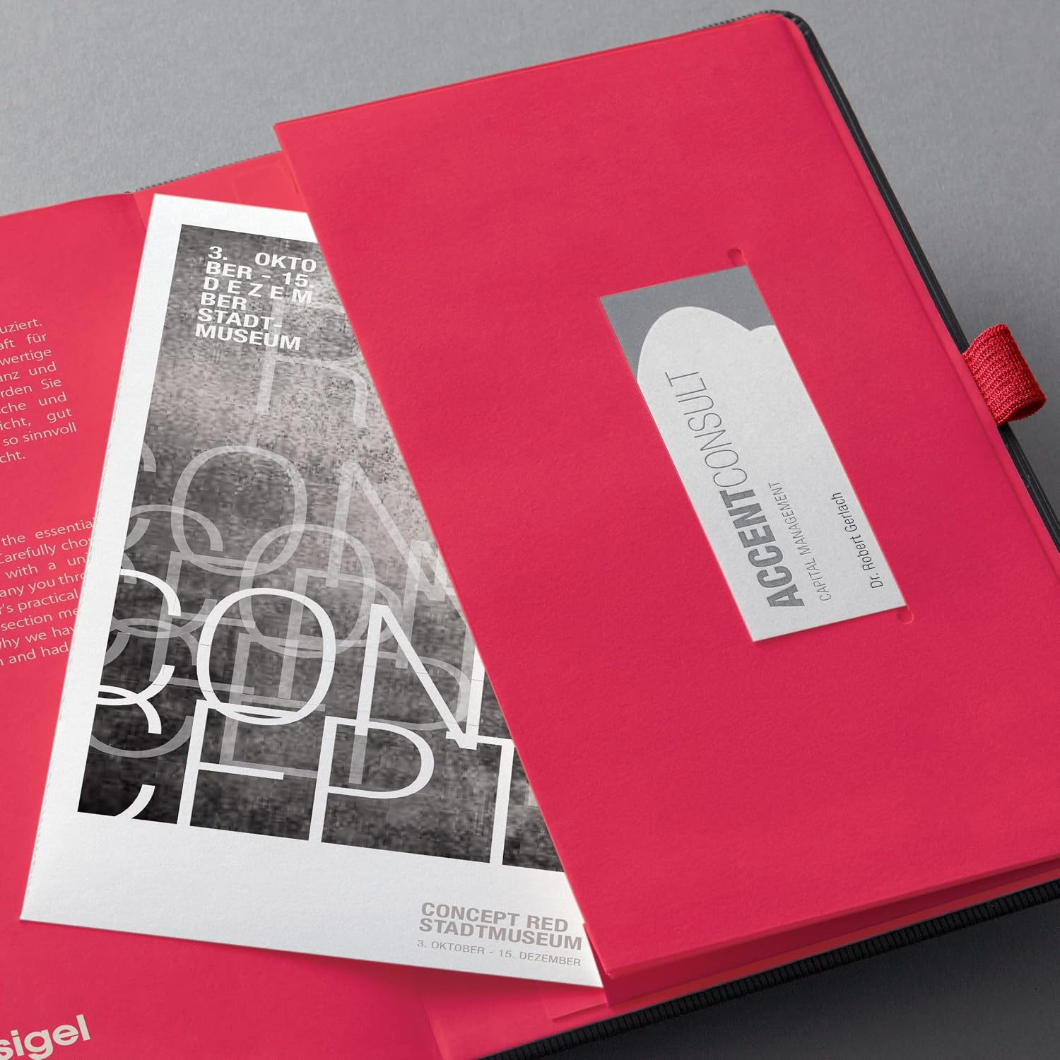 SIGEL C2308 Weekly planner Conceptum 2023 - approx. A5 - black, red - hardcover - 2 pages = 1 week - 192 S - Image 5