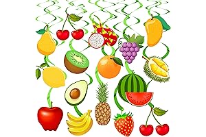 30Pcs Tutti Frutti Hanging Swirls Decorations: A Flavorful Summer Oasis for Your School Cafeteria