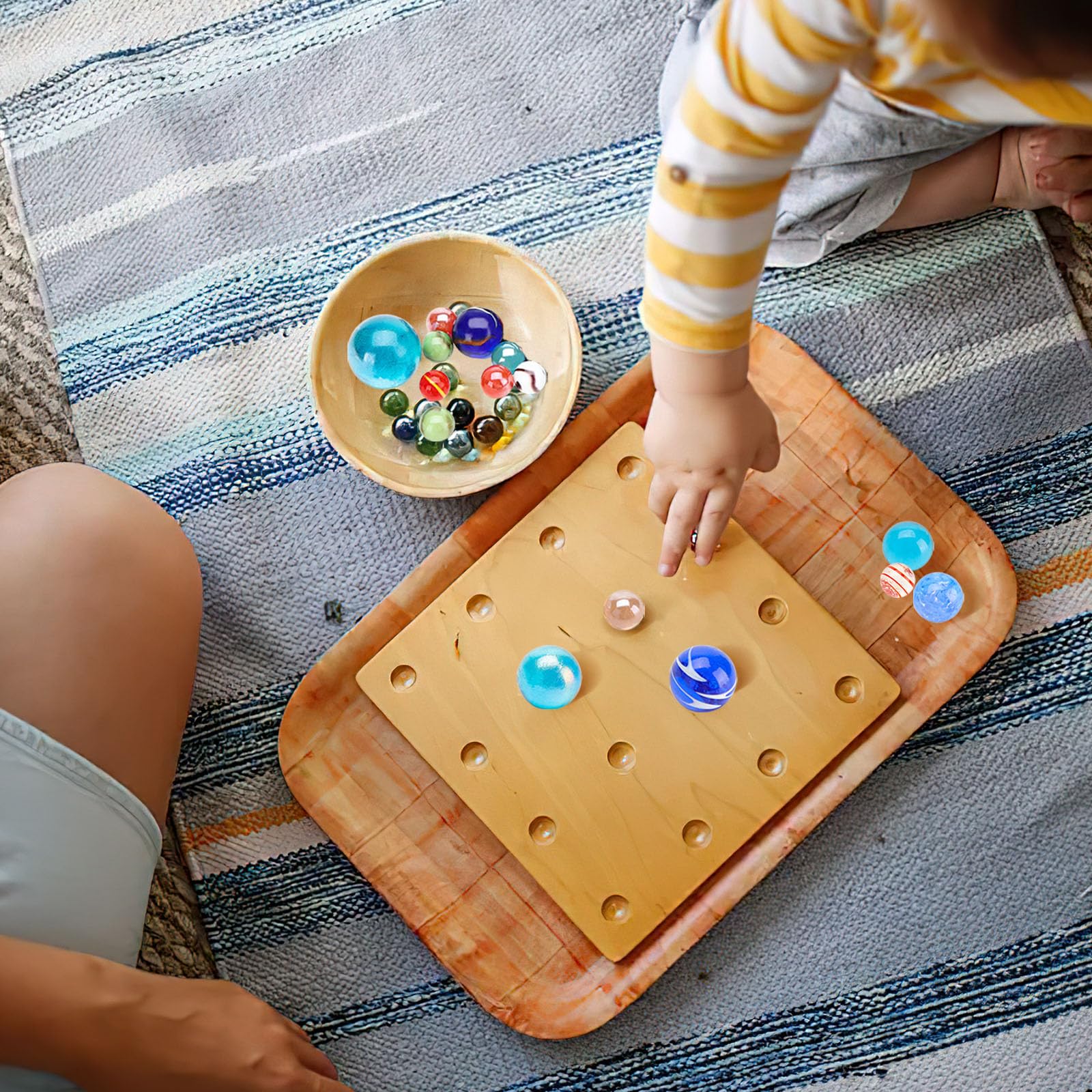 SallyFashion 85PCS Glass Marbles for Kids, with Drawstring Bag, Assorted Sizes for Party Favor Stocking Stuffer, Board Game, Planet Theme - Image 6