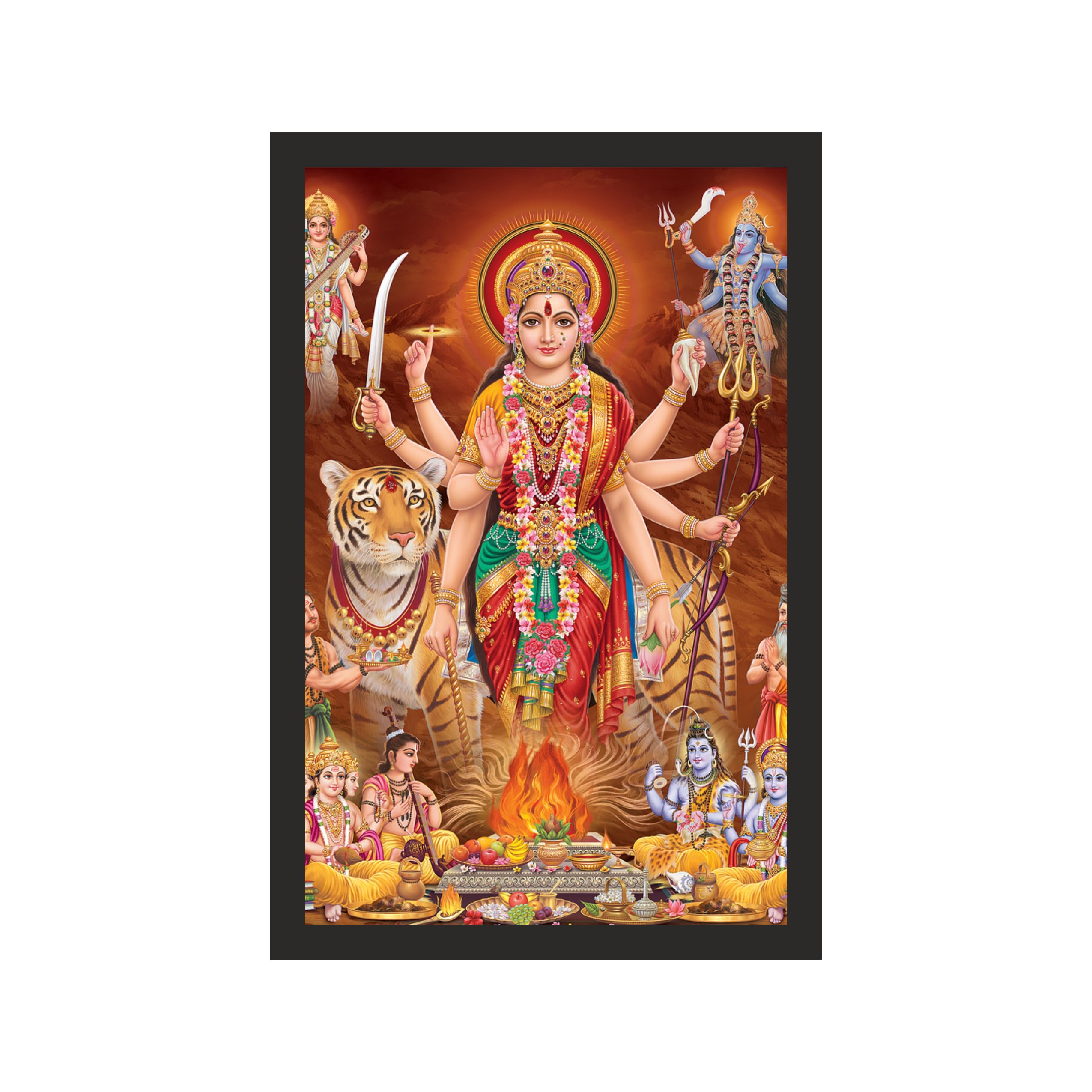 Maa Durga Sacred Assembly: 16x24