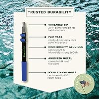 Vista 4 de EVERSPROUT Telescoping Boat Hook Floats, Scratch-Resistant, Sturdy Design Durable & Lightweight, 3-Stage Anodized Aluminum Pole Threaded End