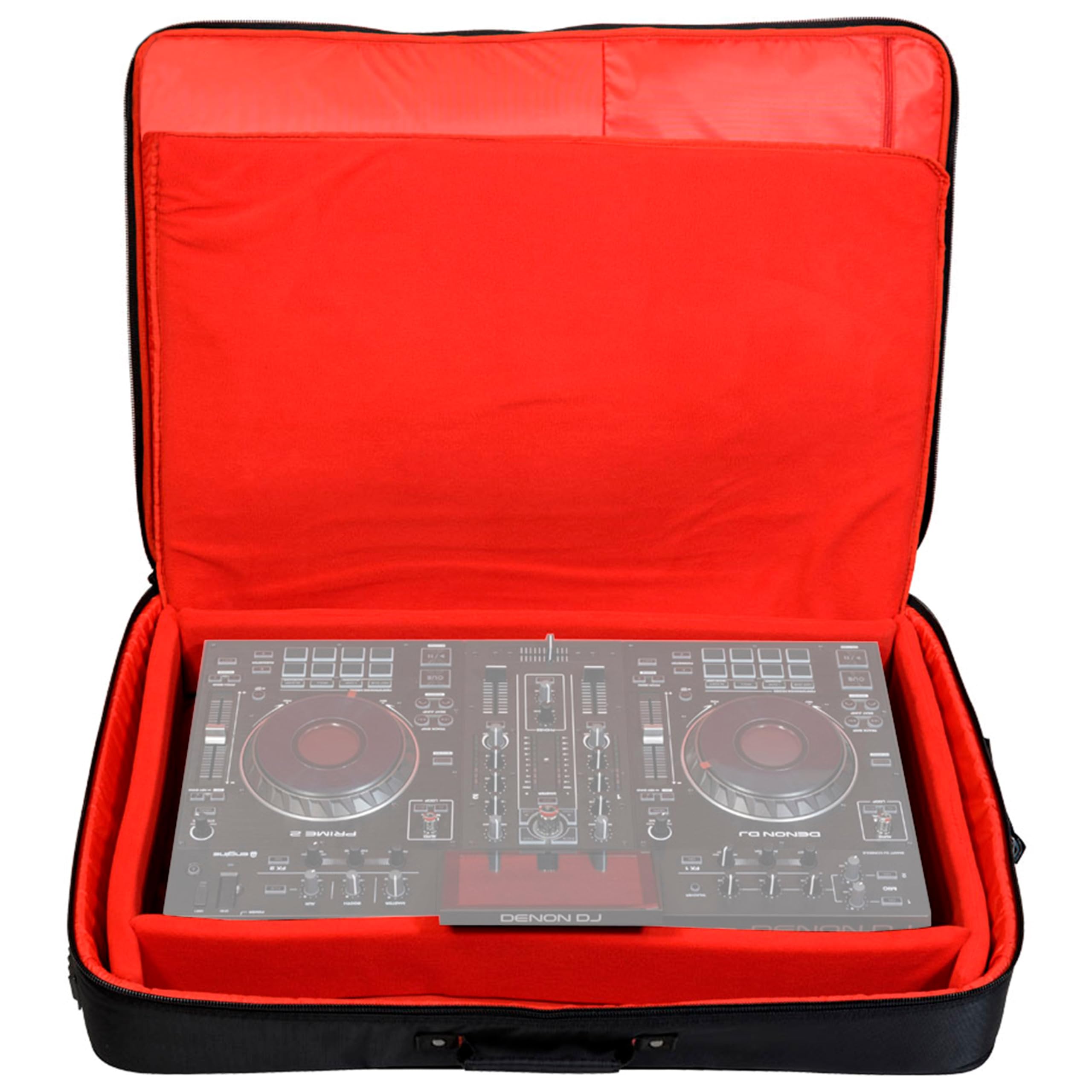 Sac à Dos Noir imperméable DJBag K-Max Plus MK2 - Le Compagnon Incontournable du DJ Moderne, C Intérieur Rouge, Sortie USB Externe