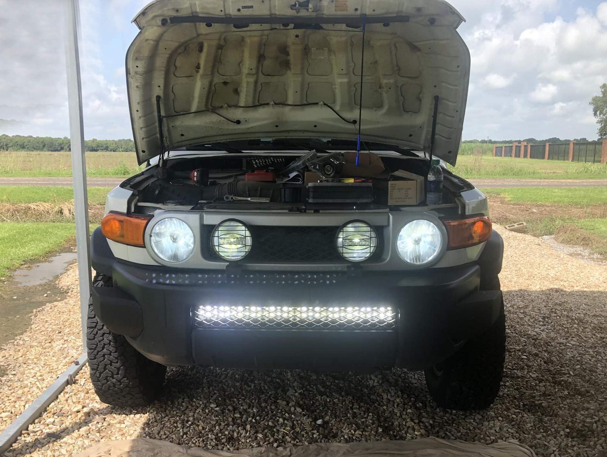 iJDMTOY Lower Grille 30-Inch LED Light Bar Kit Compatible with 2007-14 Toyota FJ Cruiser Includes 1 180W High Power LED Lightbar Lower Bumper Opening Mounting Brackets & OnOff Switch Wiring K product thumbnail 5