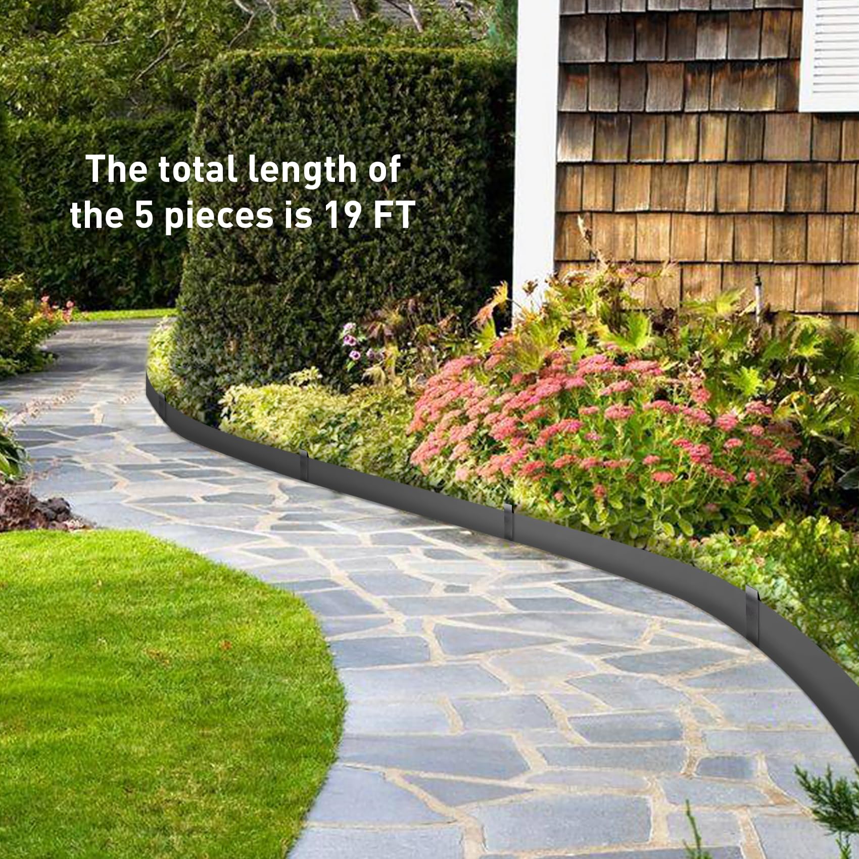 Mestyl Bordure De Jardin En Métal De 116,8 Cm De Long X 15,2