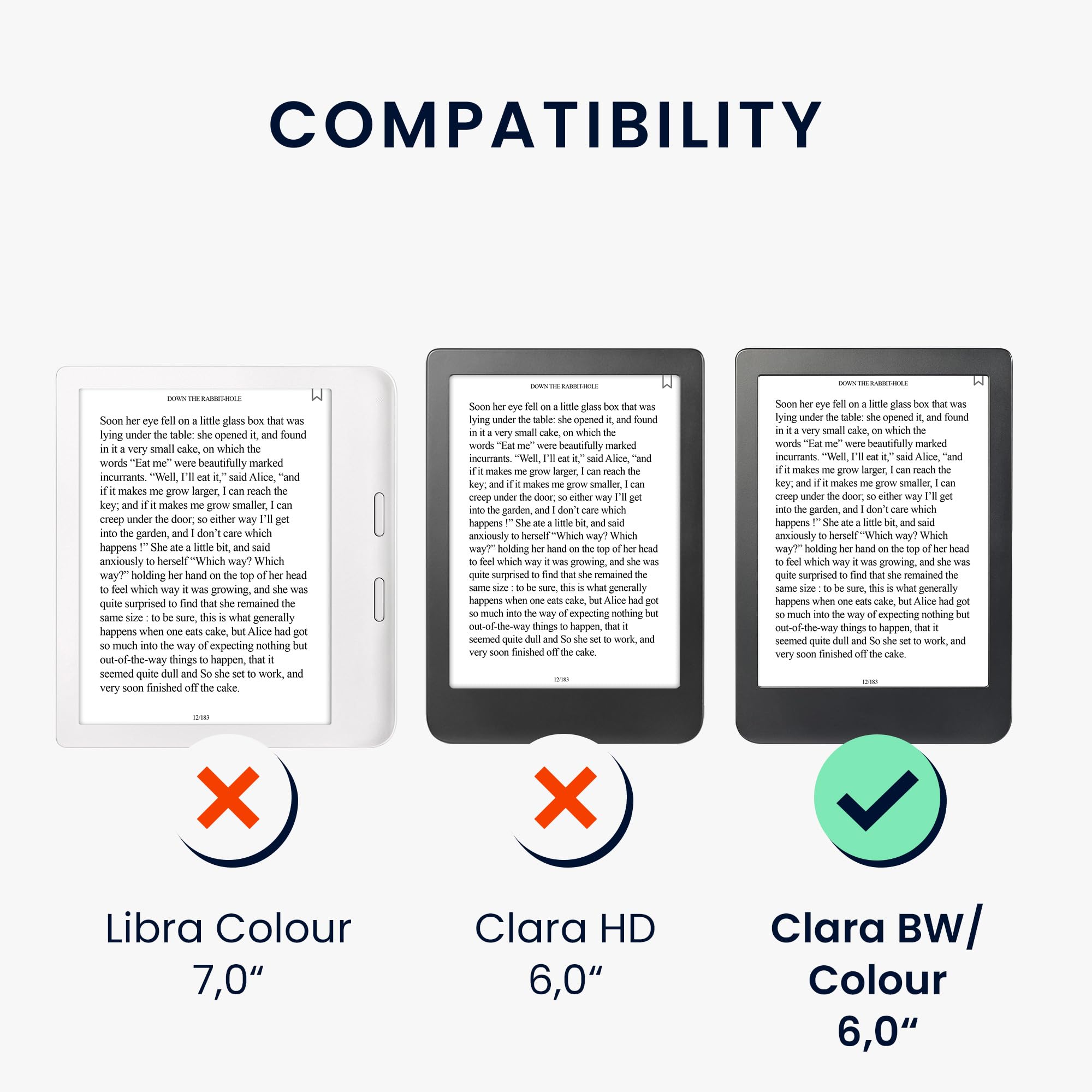 kwmobile Case Compatible with Kobo Clara BW/Colour, Case PU Leather Cover with Magnet Closure, Stand, Strap, Card Slot - Image 2