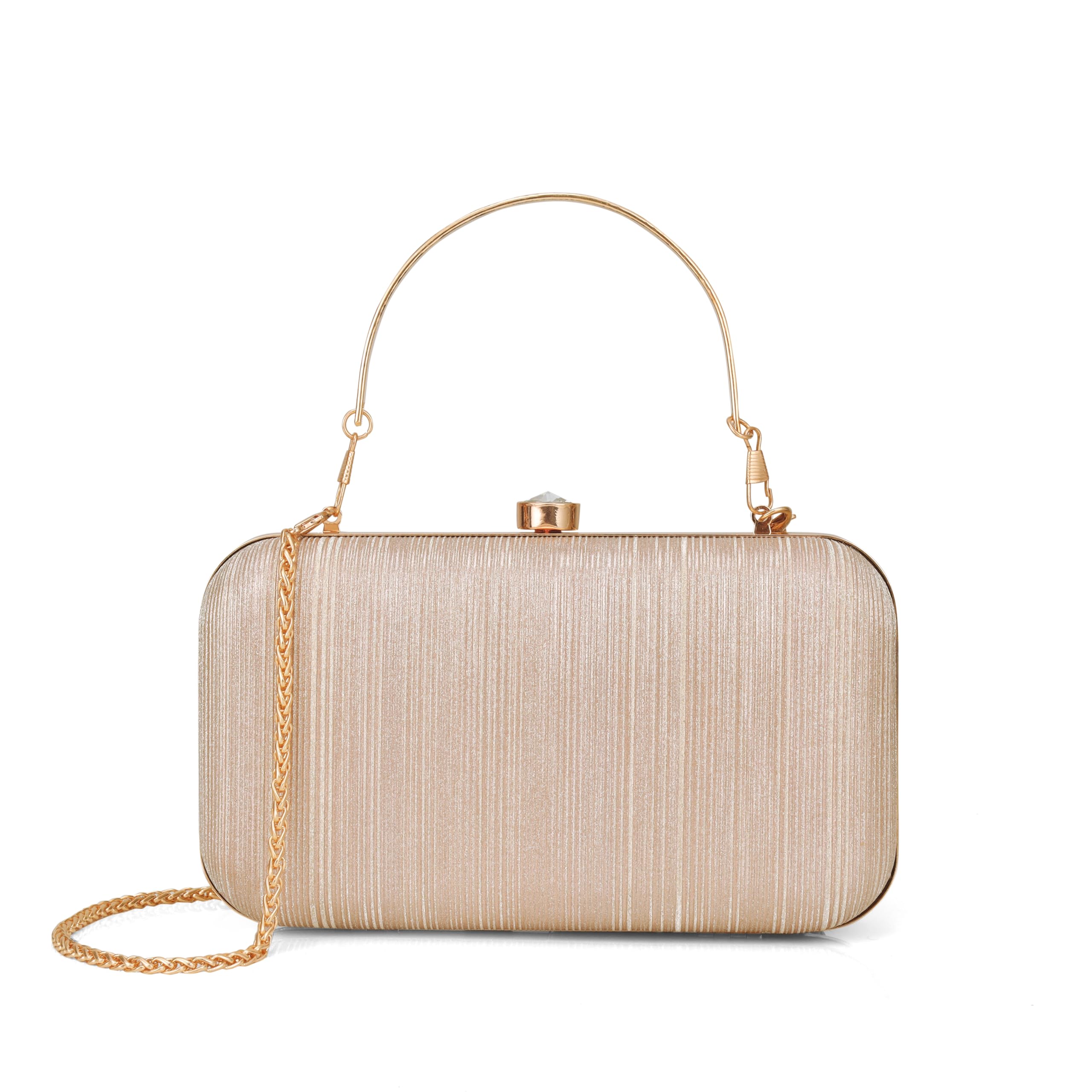 bag in enterprise BAG IN Women Evening Hand Clutch | Ladies Party Wedding Purse with Chain Strap-picture-30
