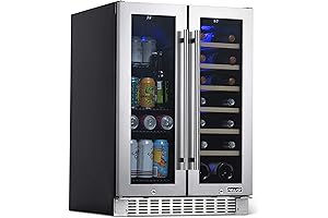 NewAir 24" French Door Wine and Beverage Fridge