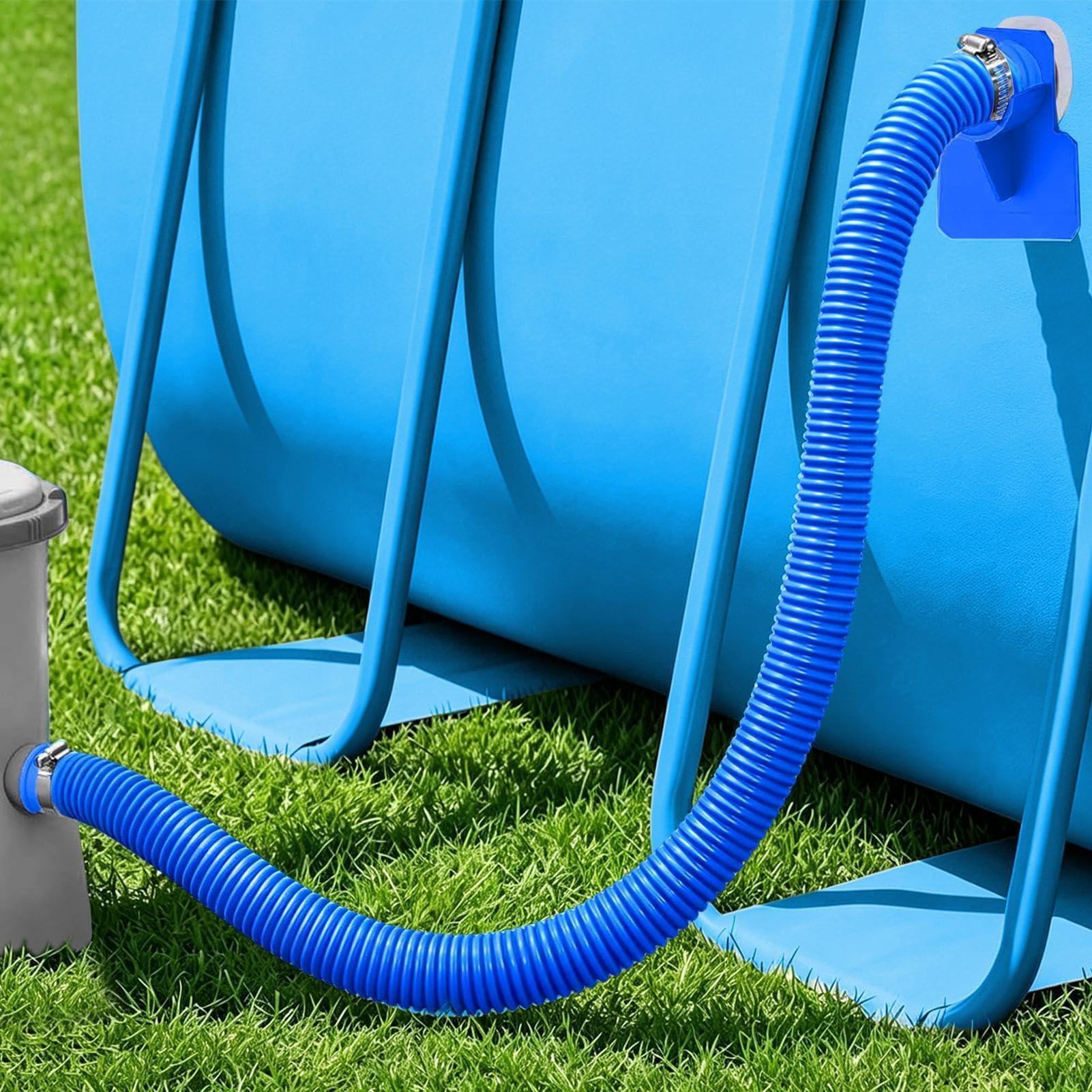 Tubo flessibile per pompa da piscina con morsetti di ricambio a prova di | Tubo flessibile per pompa filtro piscina da 32 mm per esterni, giardino, cortile, patio, connessione quotidiana estiva