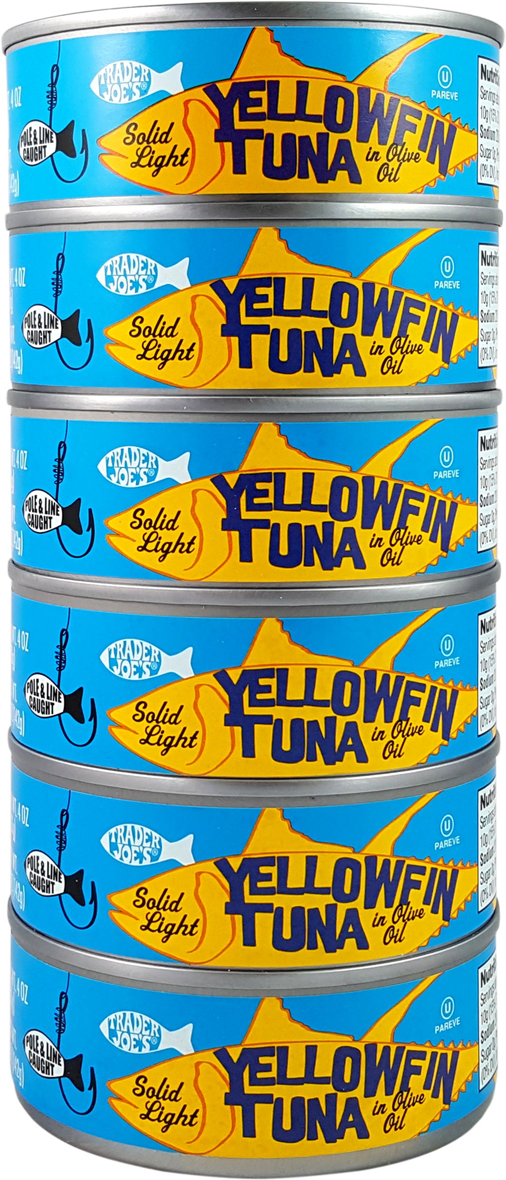 Buy Solid Yellowfin Tuna in Olive Oil, (Pack of 6), 5 oz Can Trader